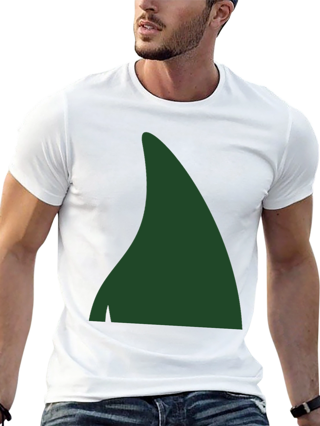 Green Elf Hat Tee - Holiday Festive Shirt