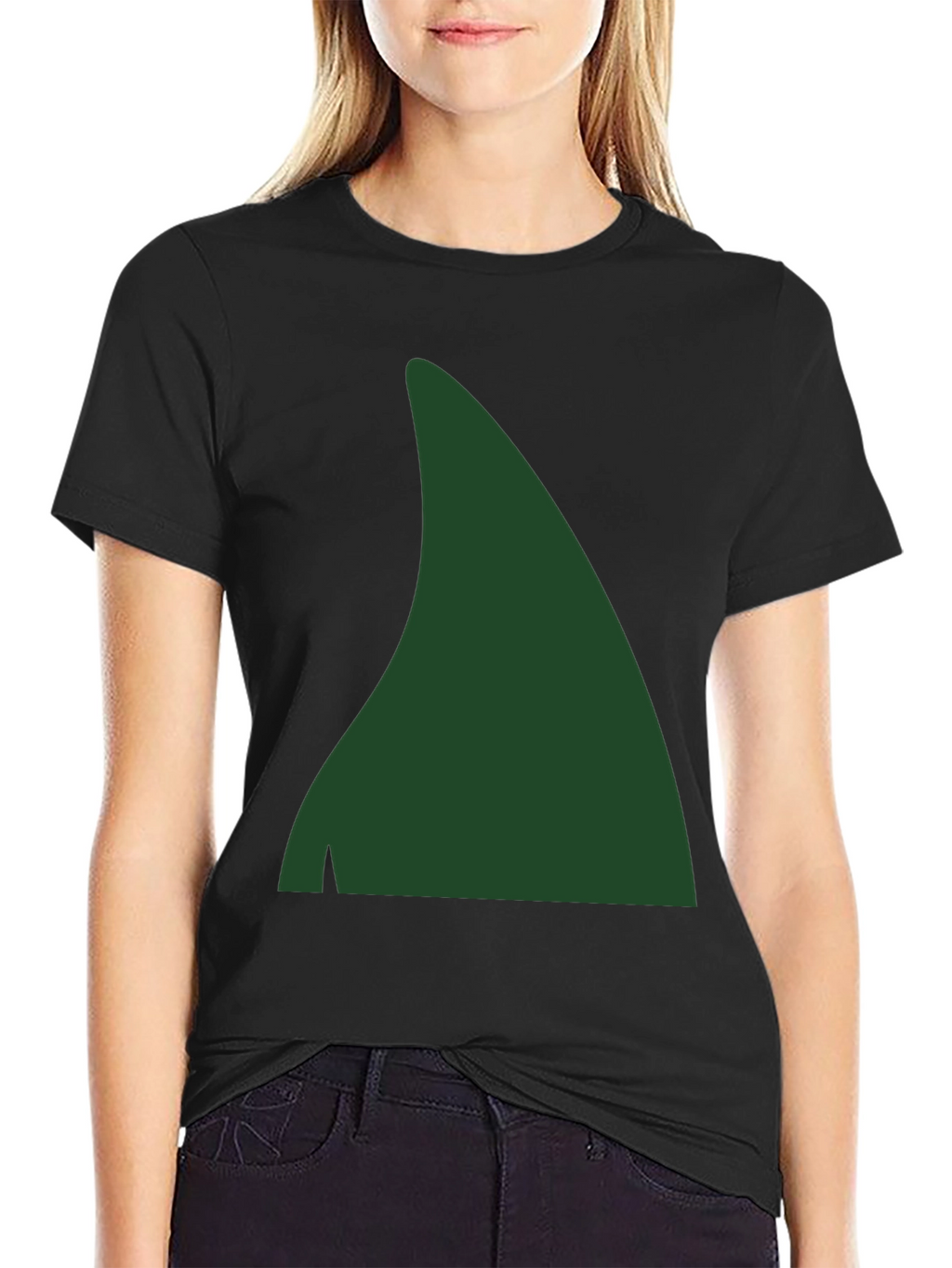 Green Elf Hat Tee - Holiday Festive Shirt