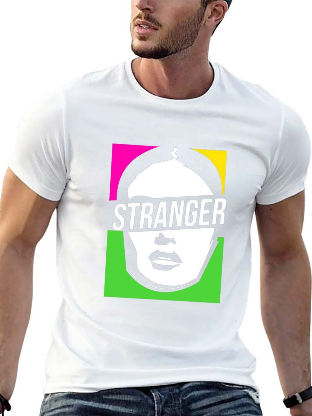 Stranger Graphic Print Black T-Shirt