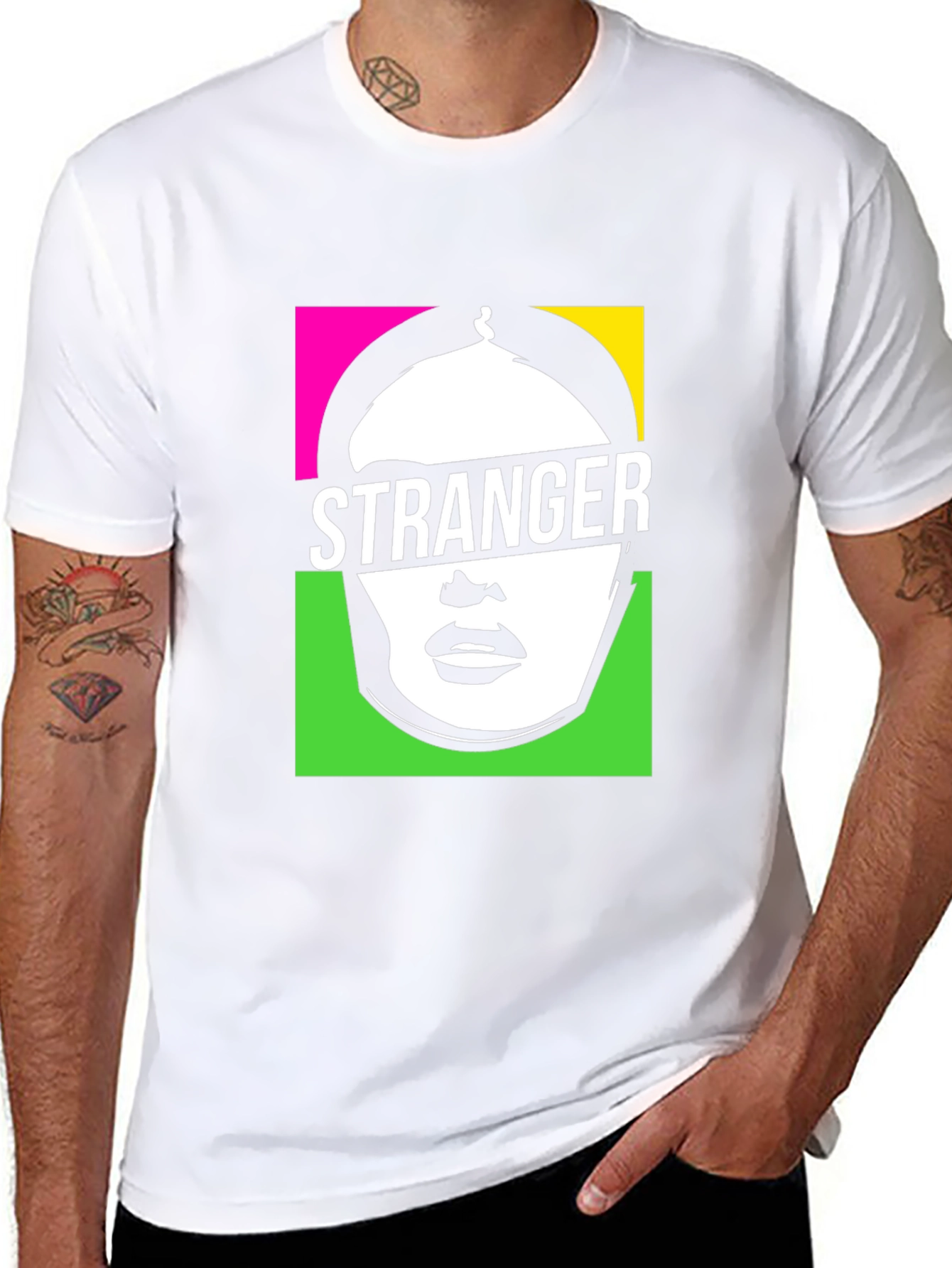 Stranger Graphic Print Black T-Shirt
