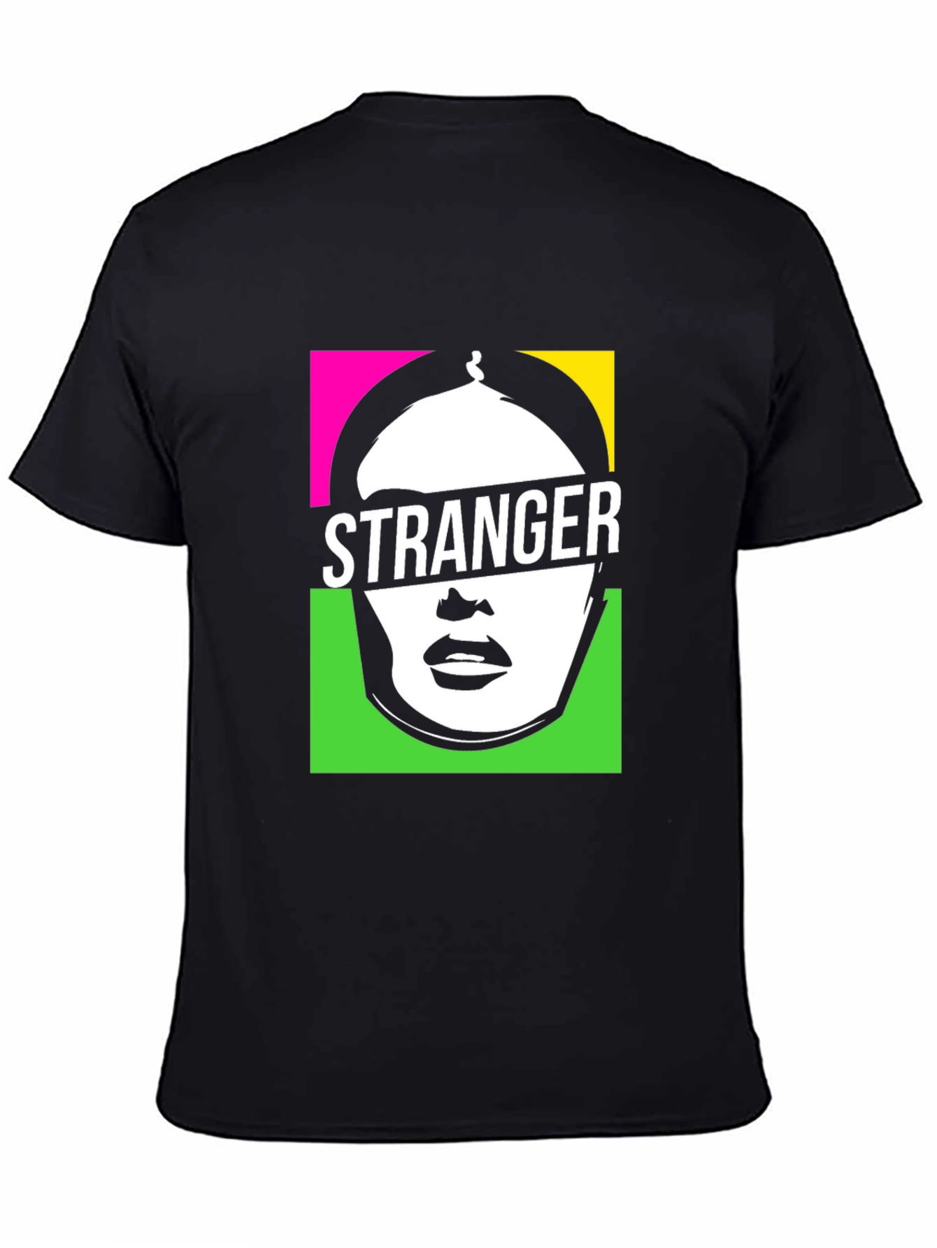 Stranger Graphic Print Black T-Shirt