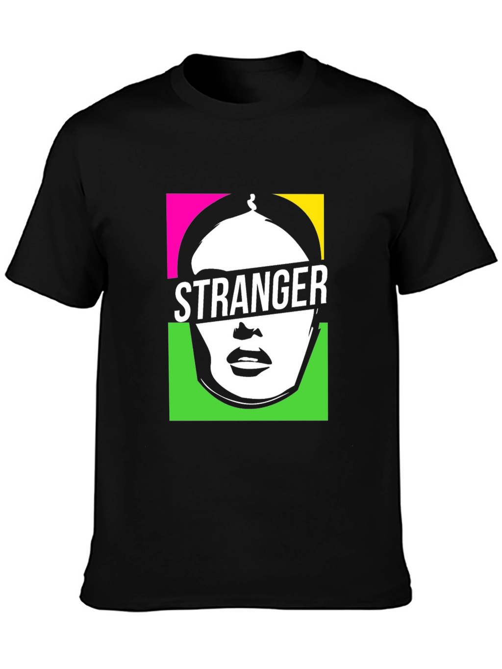 Stranger Graphic Print Black T-Shirt