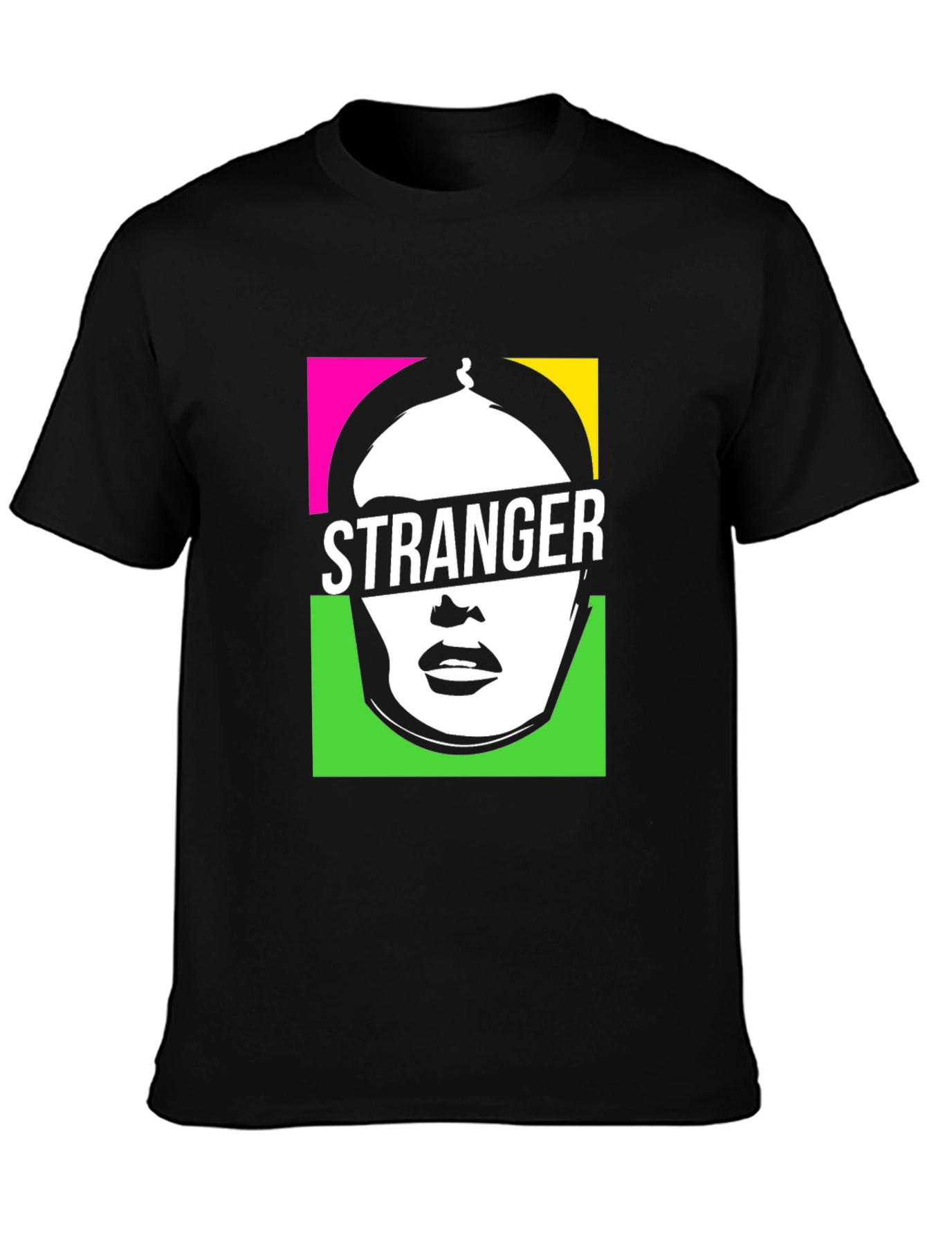 Stranger Graphic Print Black T-Shirt