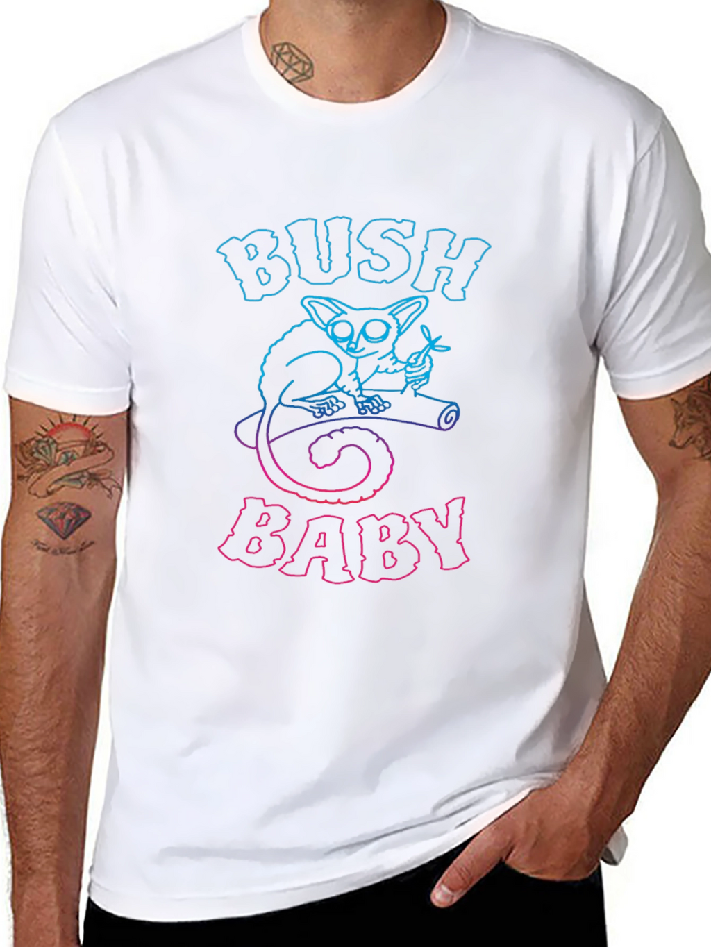 Bush Baby Graphic Tee - Novelty Animal T-Shirt