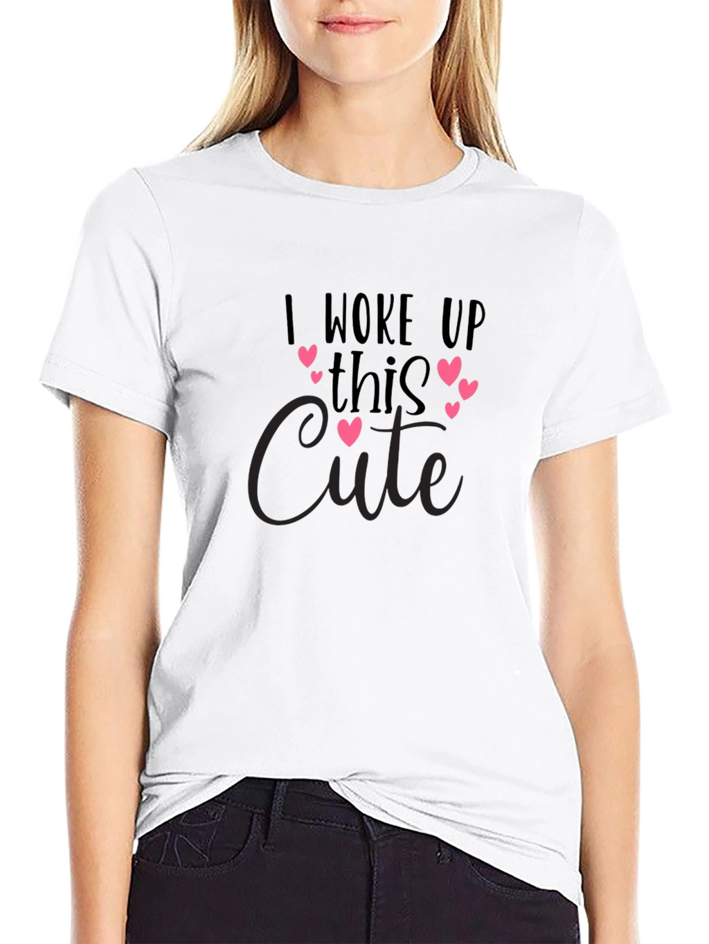 I Woke Up This Cute Black T-Shirt