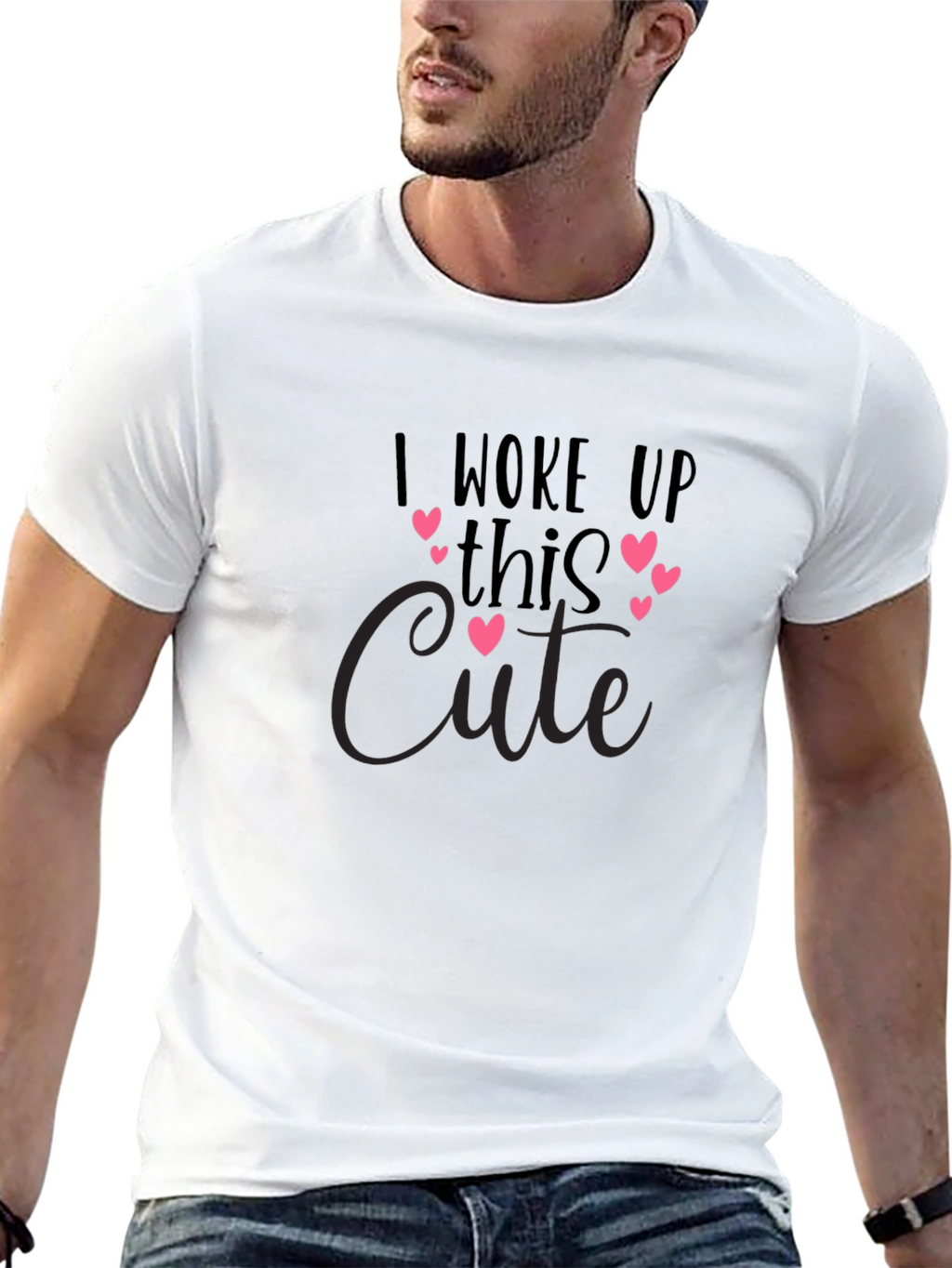 I Woke Up This Cute Black T-Shirt