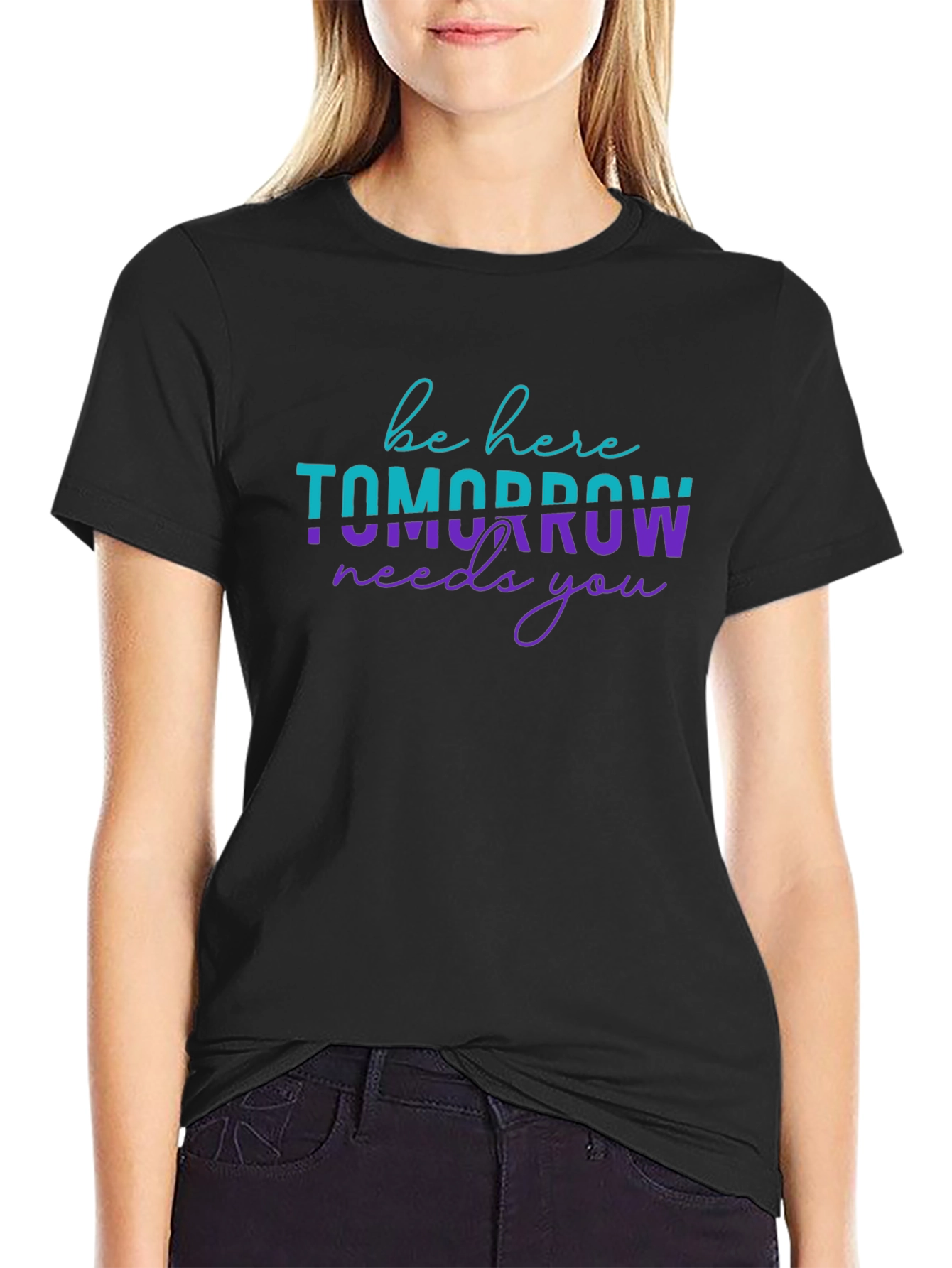Be Here Tomorrow Graphic Tee - Positive Message Shirt