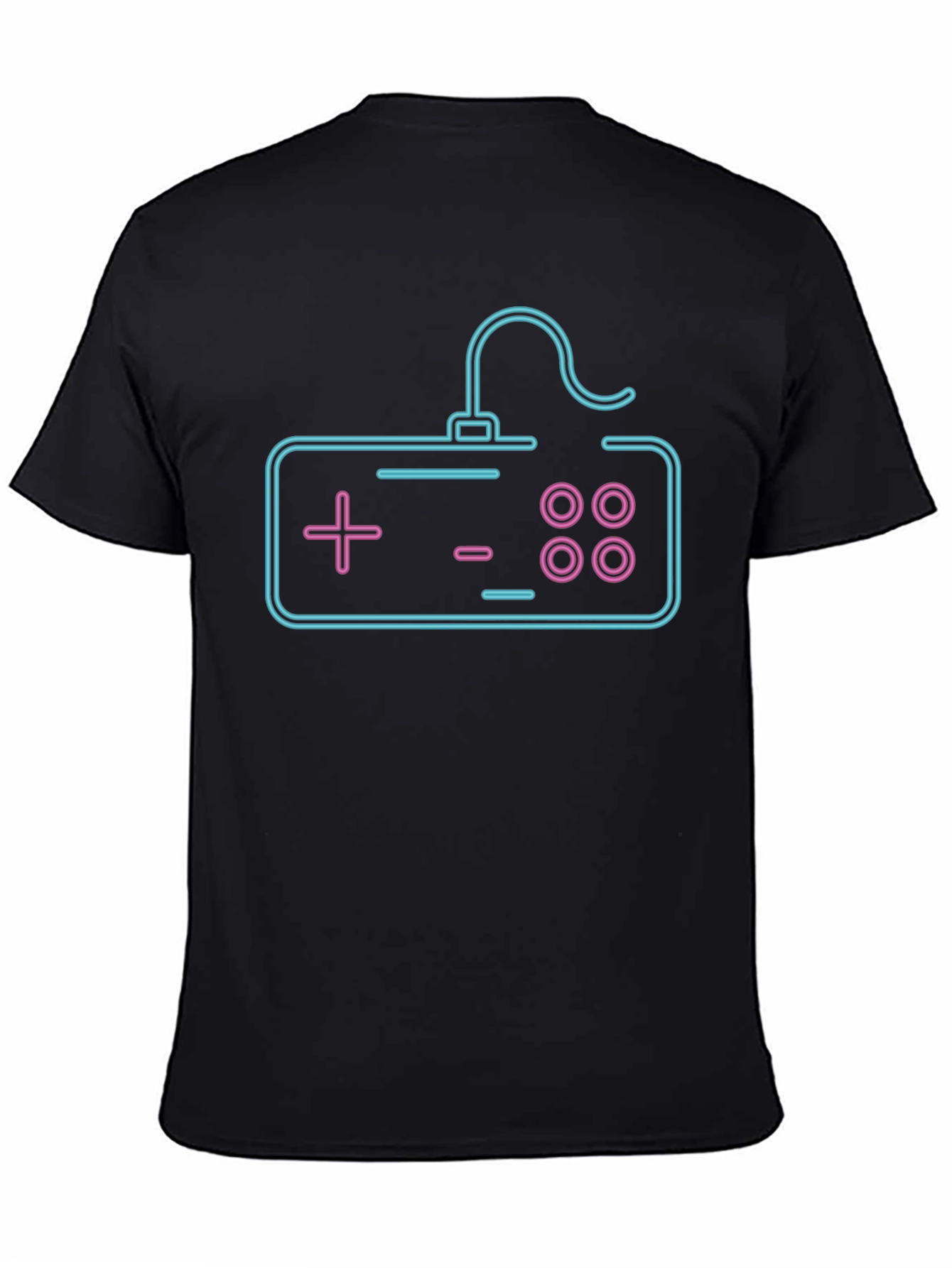 Neon Game Controller Graphic Tee - Black