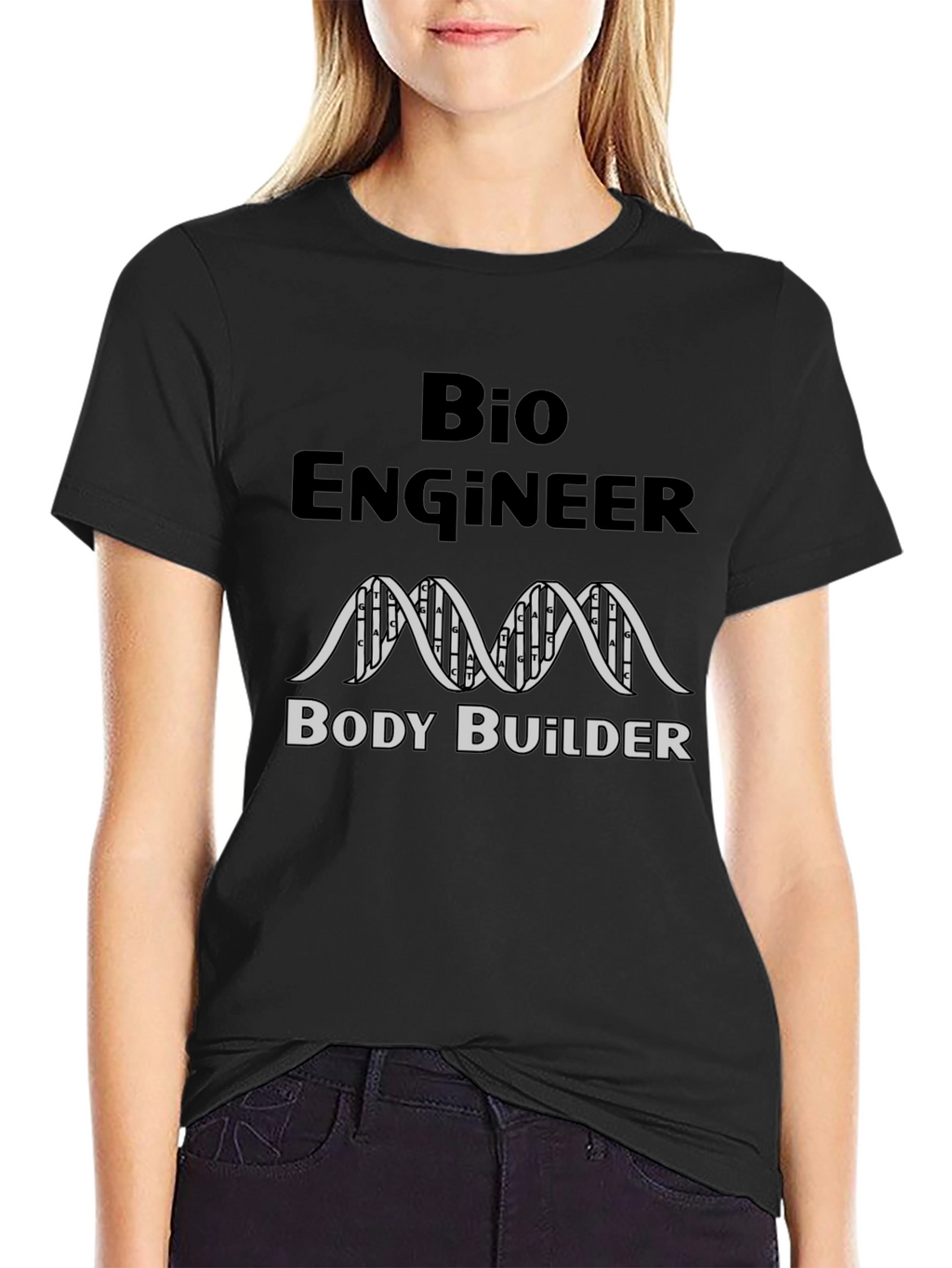 Bio Engineer Body Builder Black T-Shirt