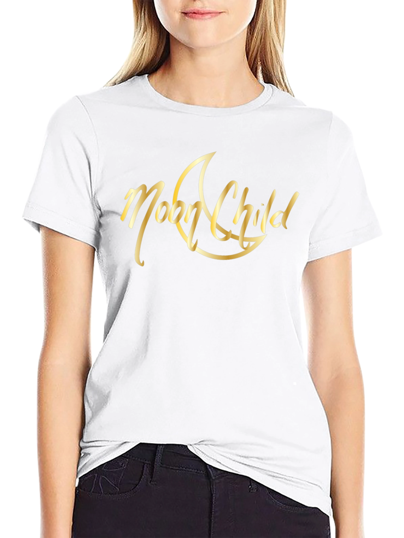 Moon Child Graphic Tee - Black Unisex T-Shirt