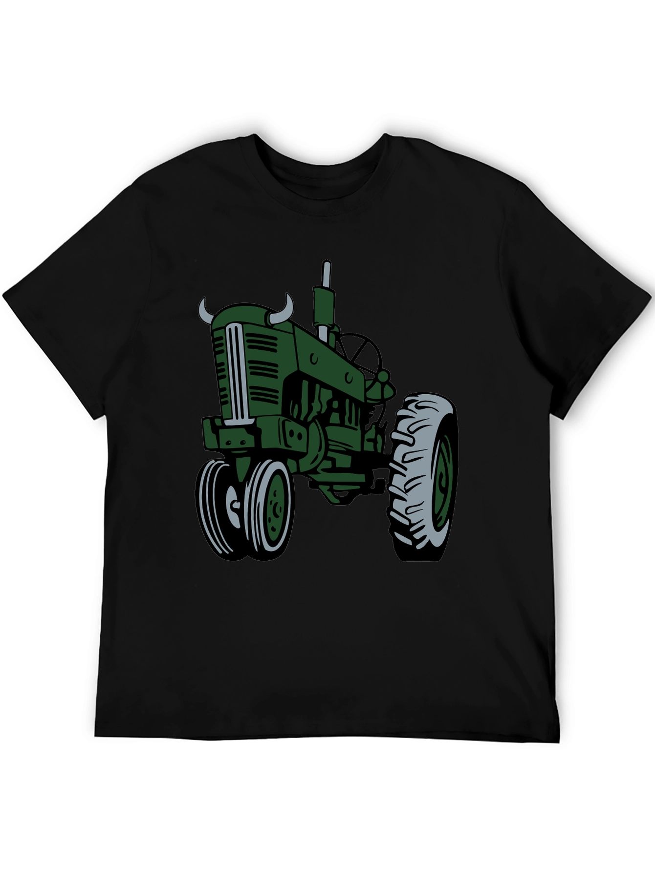 Vintage Tractor Graphic T-Shirt - Black