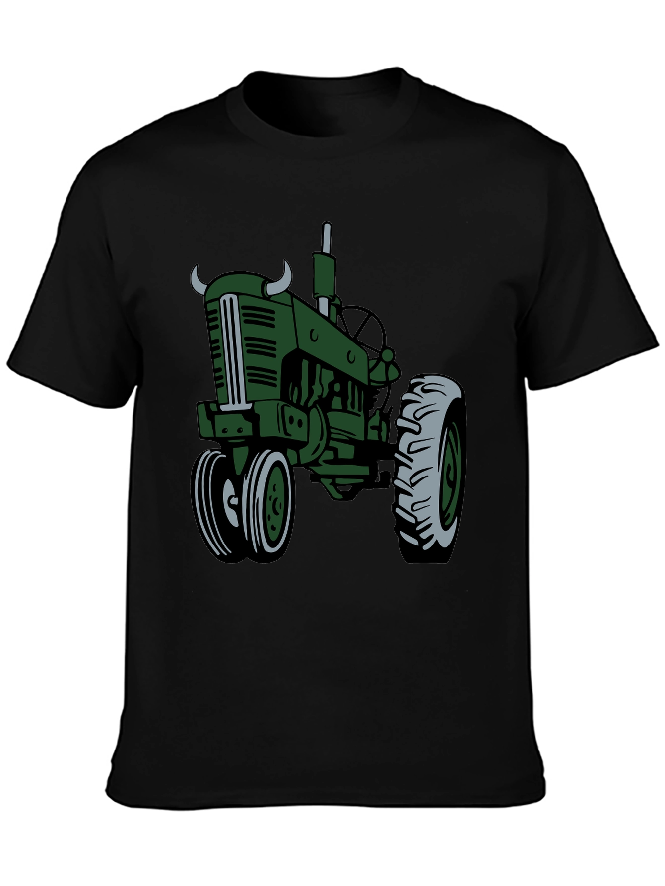Vintage Tractor Graphic T-Shirt - Black