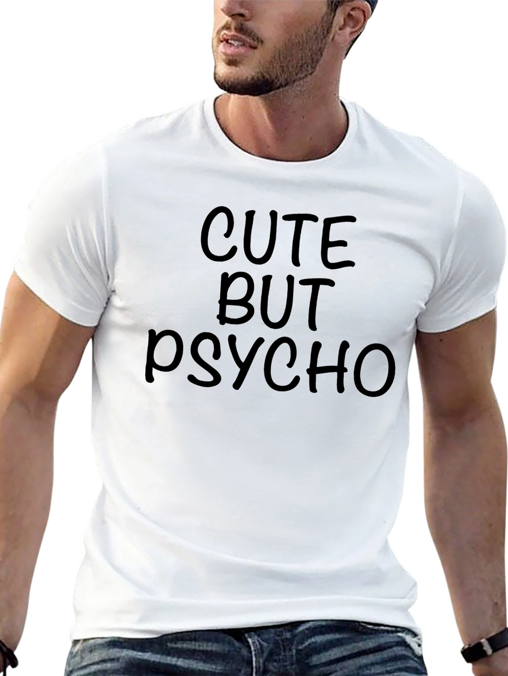 Cute But Psycho Funny Graphic Tee