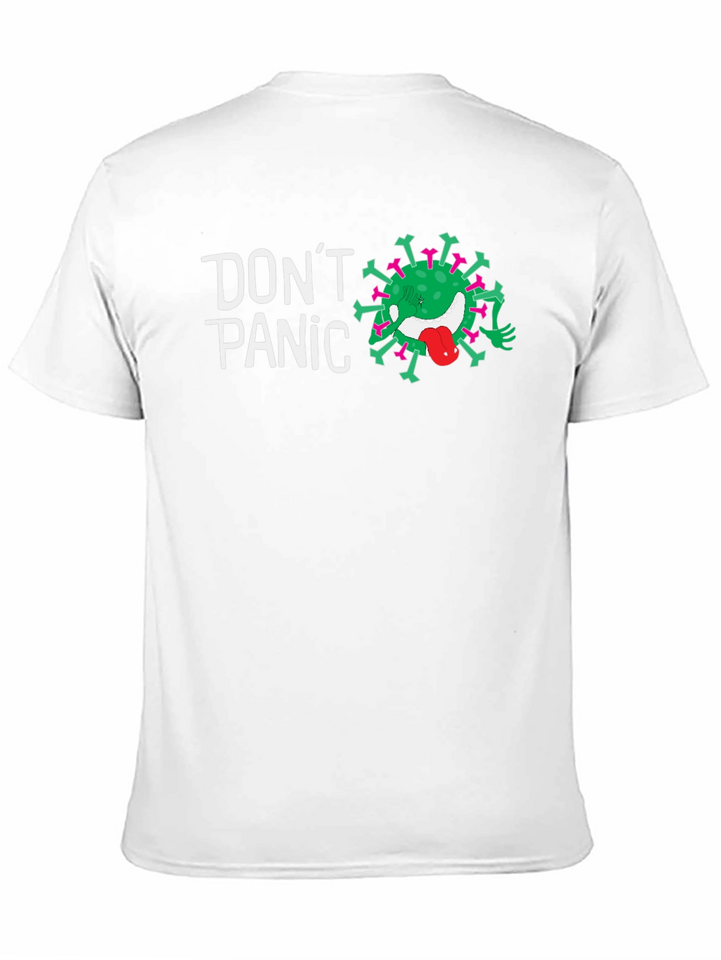 Dont Panic Funny Virus Graphic Tee - Black
