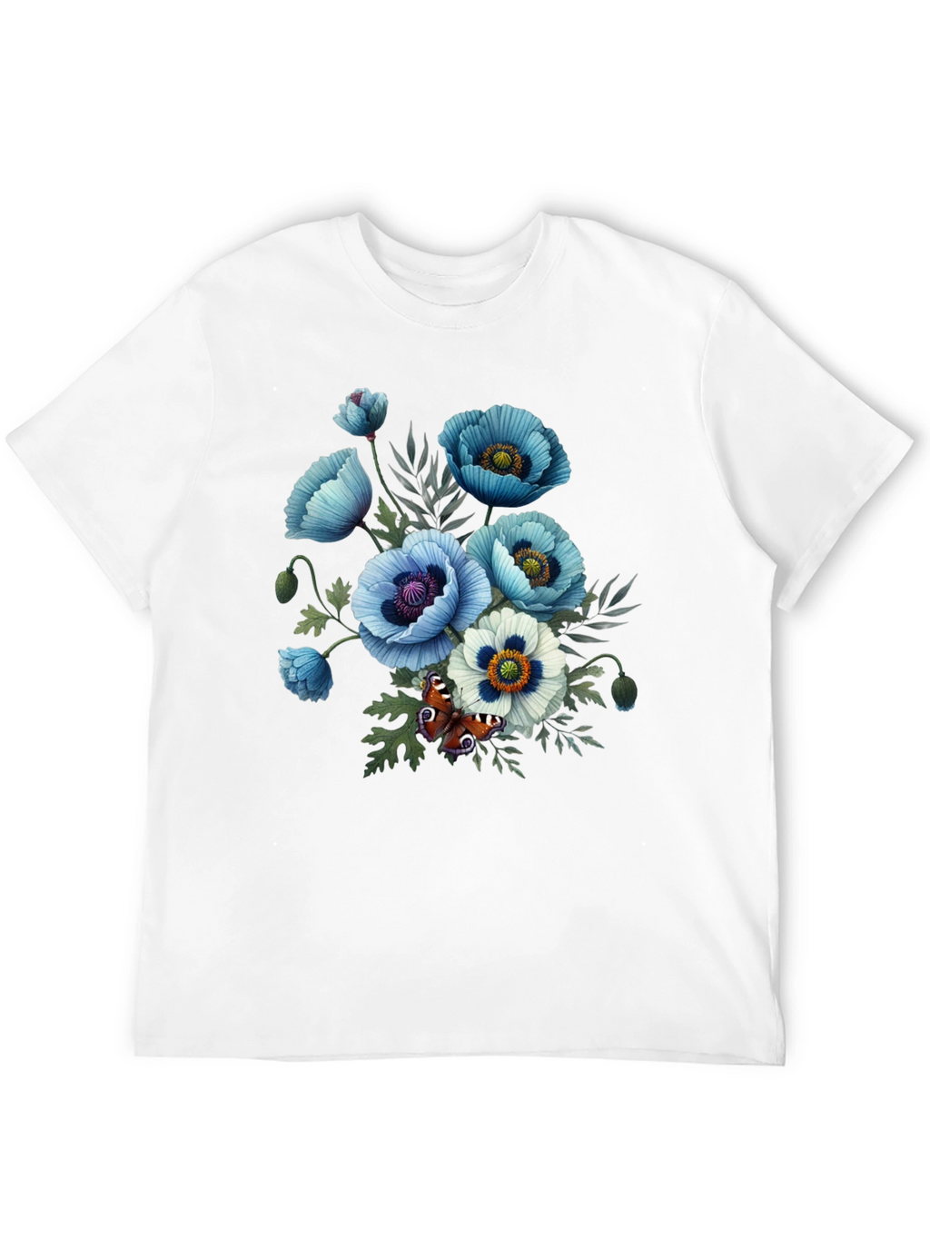 Floral Poppy T-Shirt - Black Graphic Tee