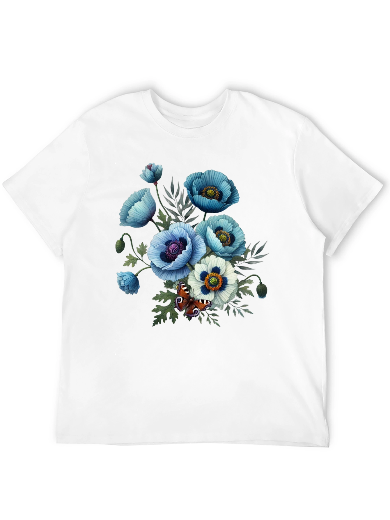 Floral Poppy T-Shirt - Black Graphic Tee