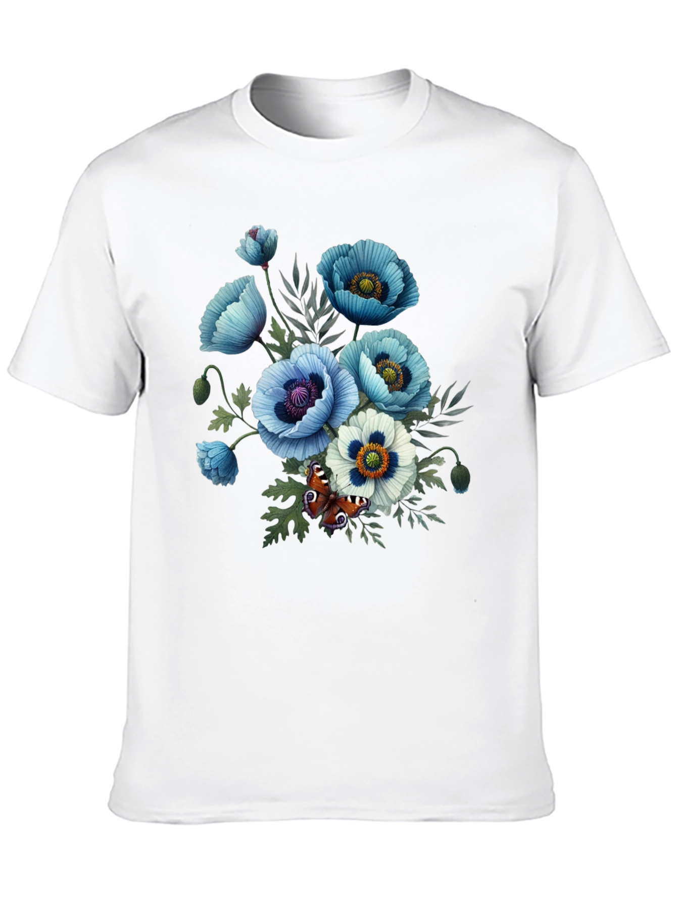 Floral Poppy T-Shirt - Black Graphic Tee