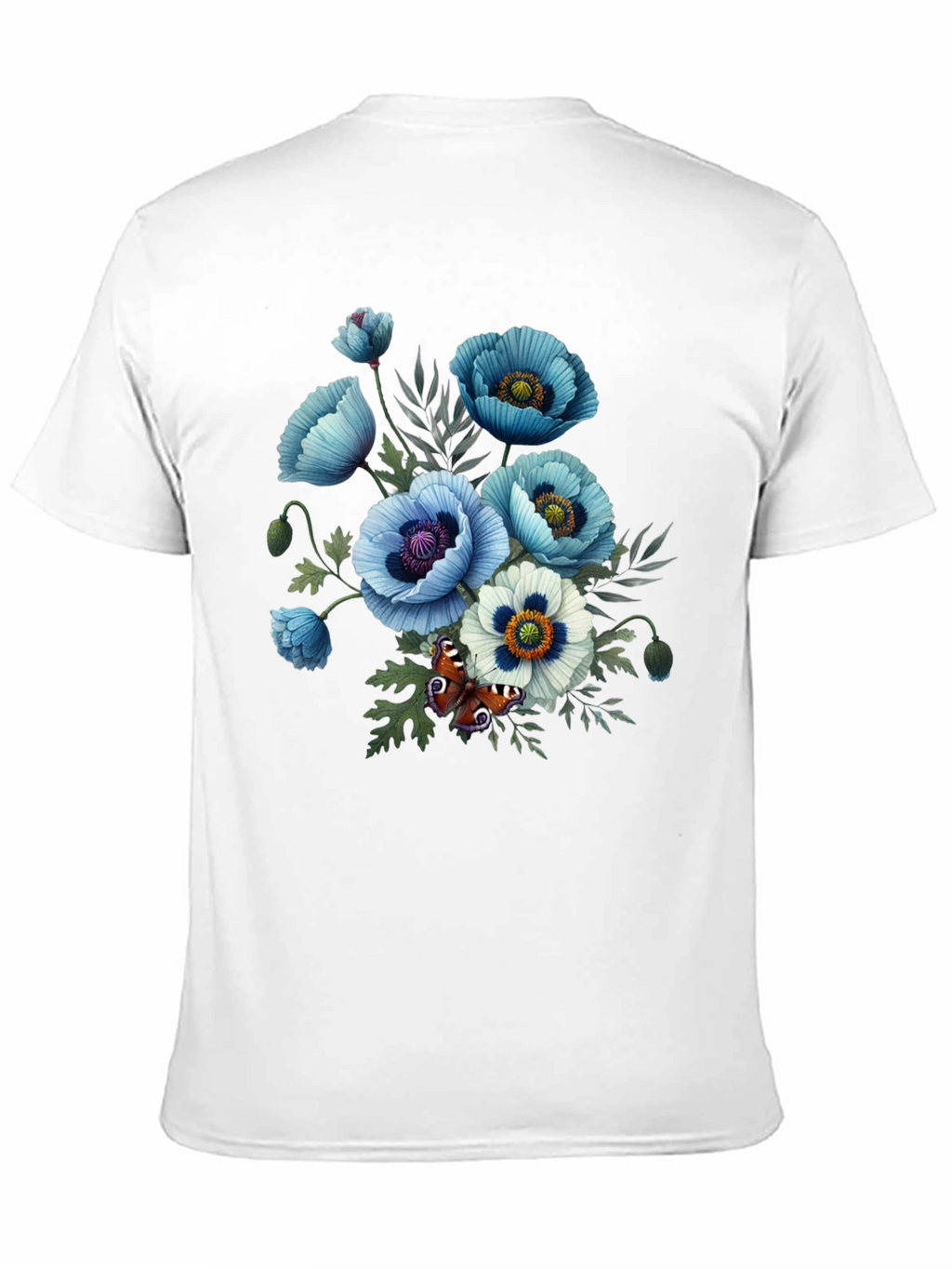 Floral Poppy T-Shirt - Black Graphic Tee