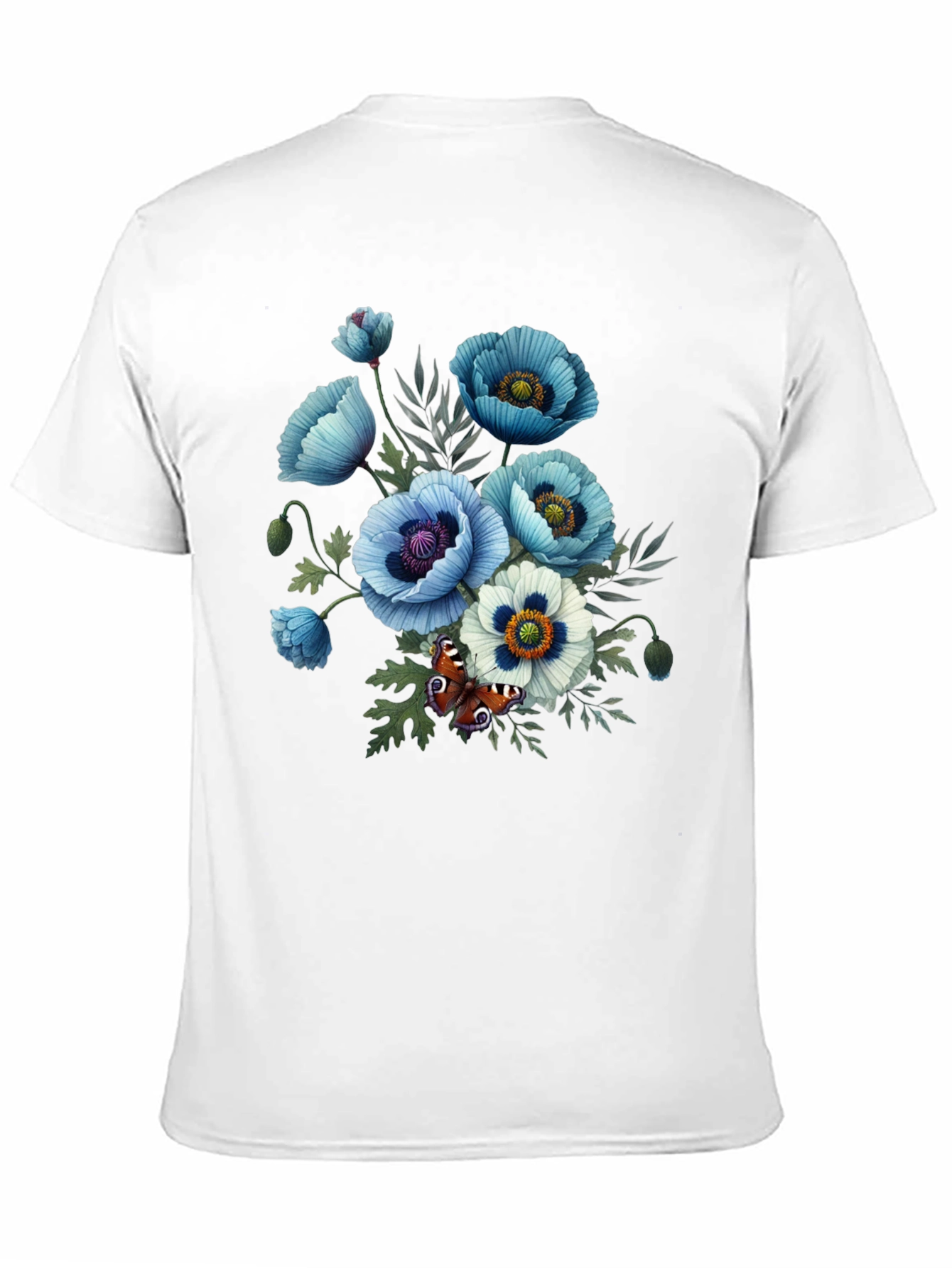 Floral Poppy T-Shirt - Black Graphic Tee