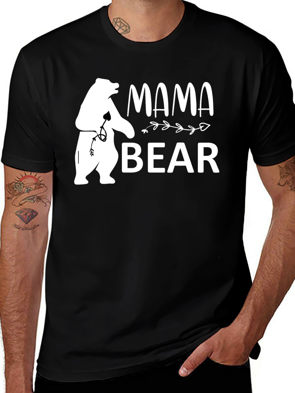 Mama Bear Graphic Tee - Black