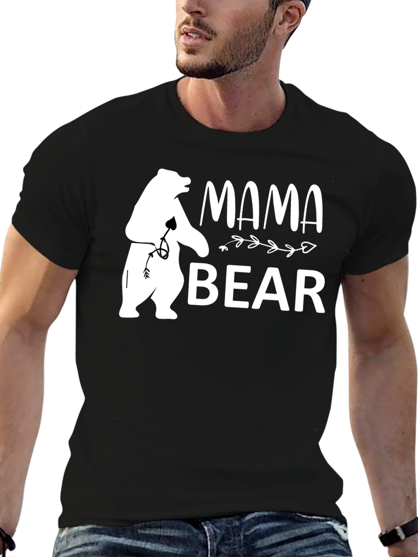 Mama Bear Graphic Tee - Black