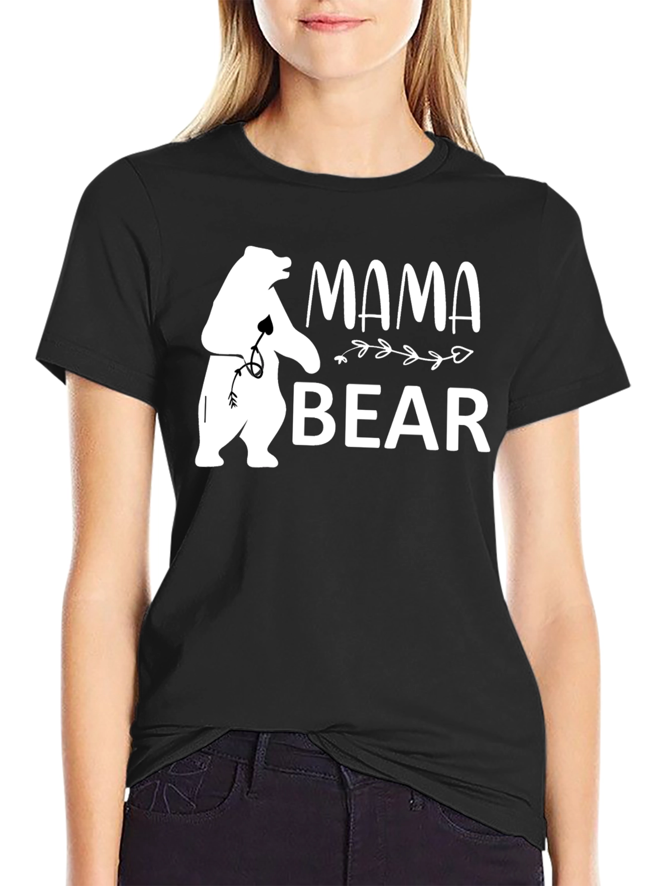 Mama Bear Graphic Tee - Black