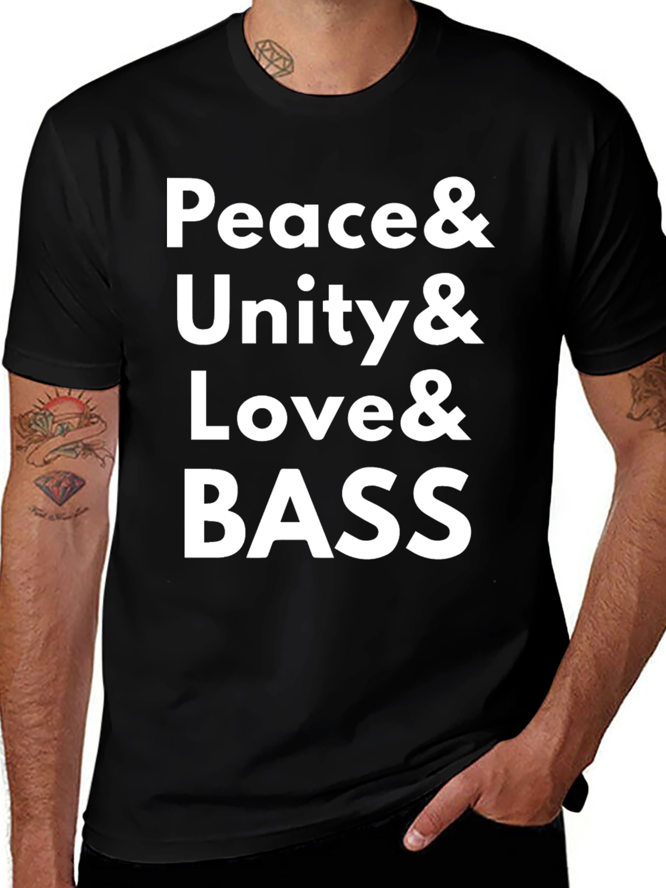 Peace Unity Love & Bass Graphic Tee
