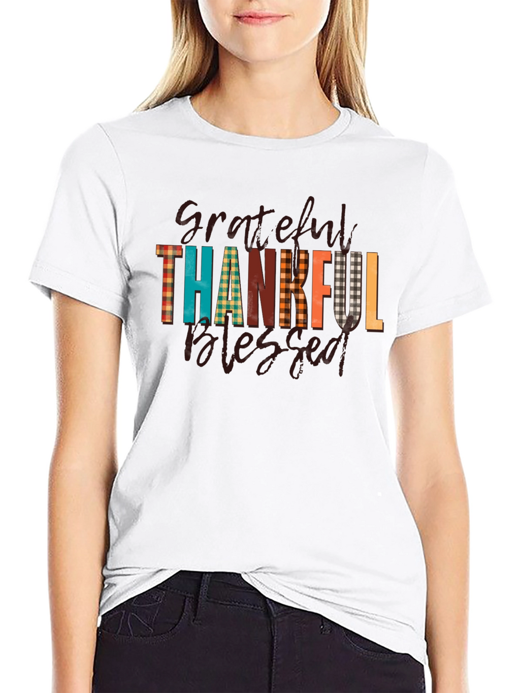 Grateful Thankful Blessed T-Shirt - Fall Vibes