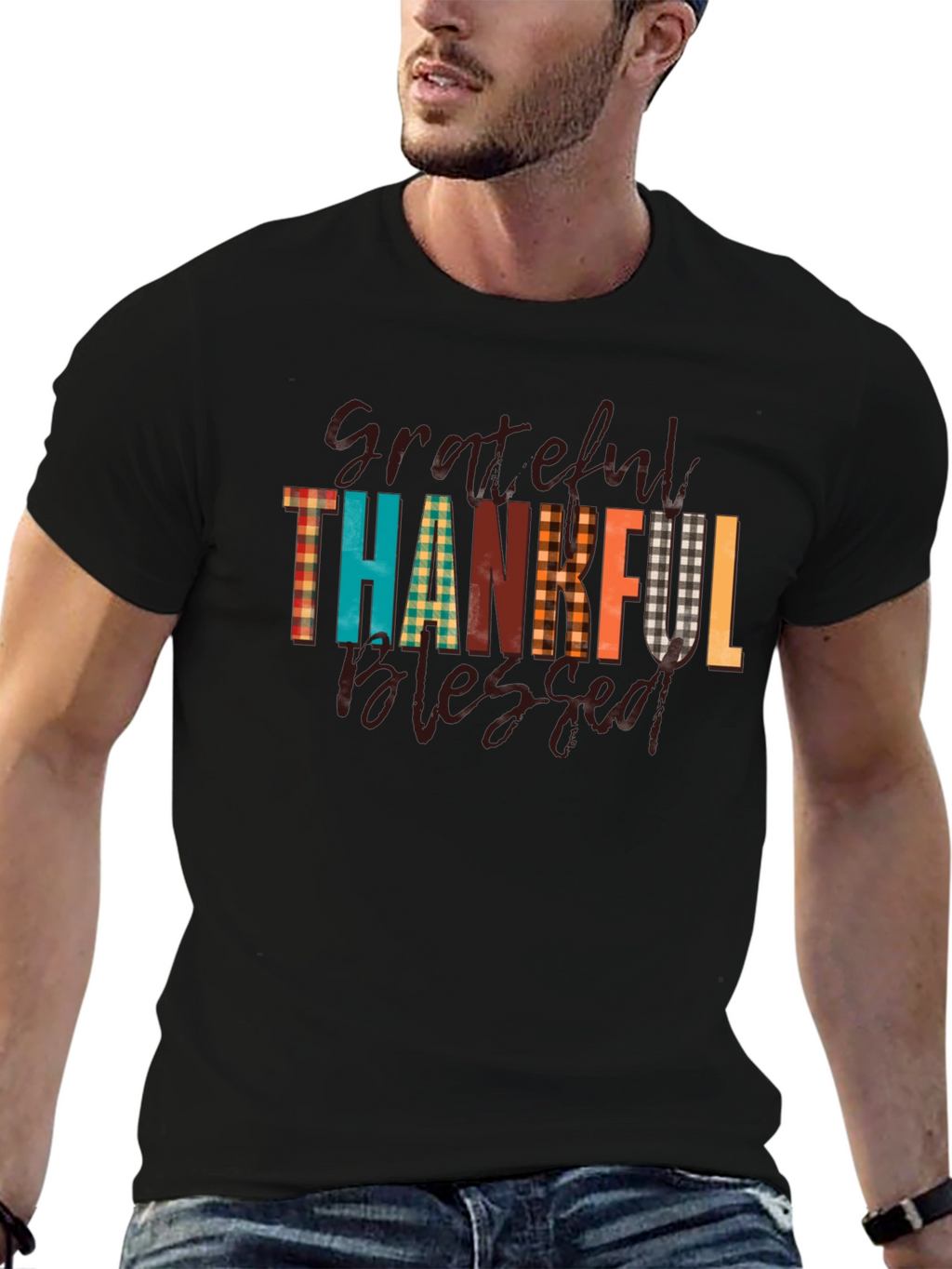 Grateful Thankful Blessed T-Shirt - Fall Vibes