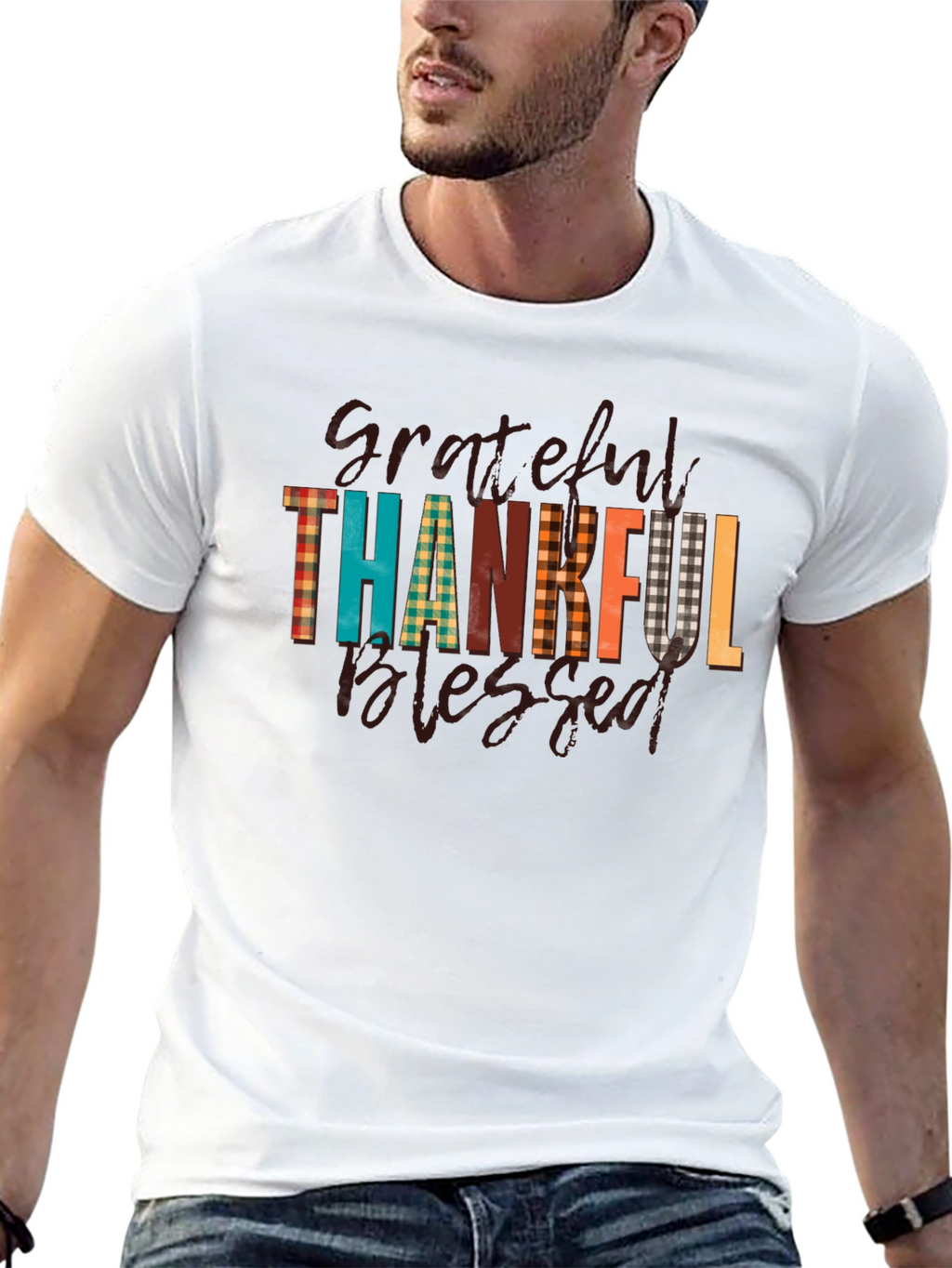 Grateful Thankful Blessed T-Shirt - Fall Vibes