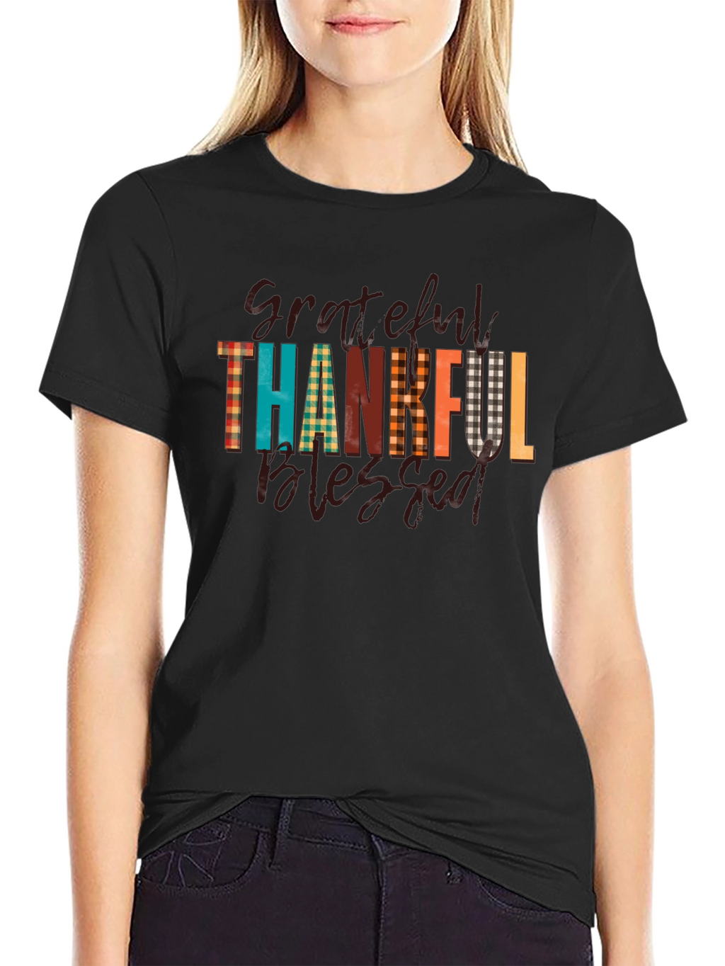 Grateful Thankful Blessed T-Shirt - Fall Vibes