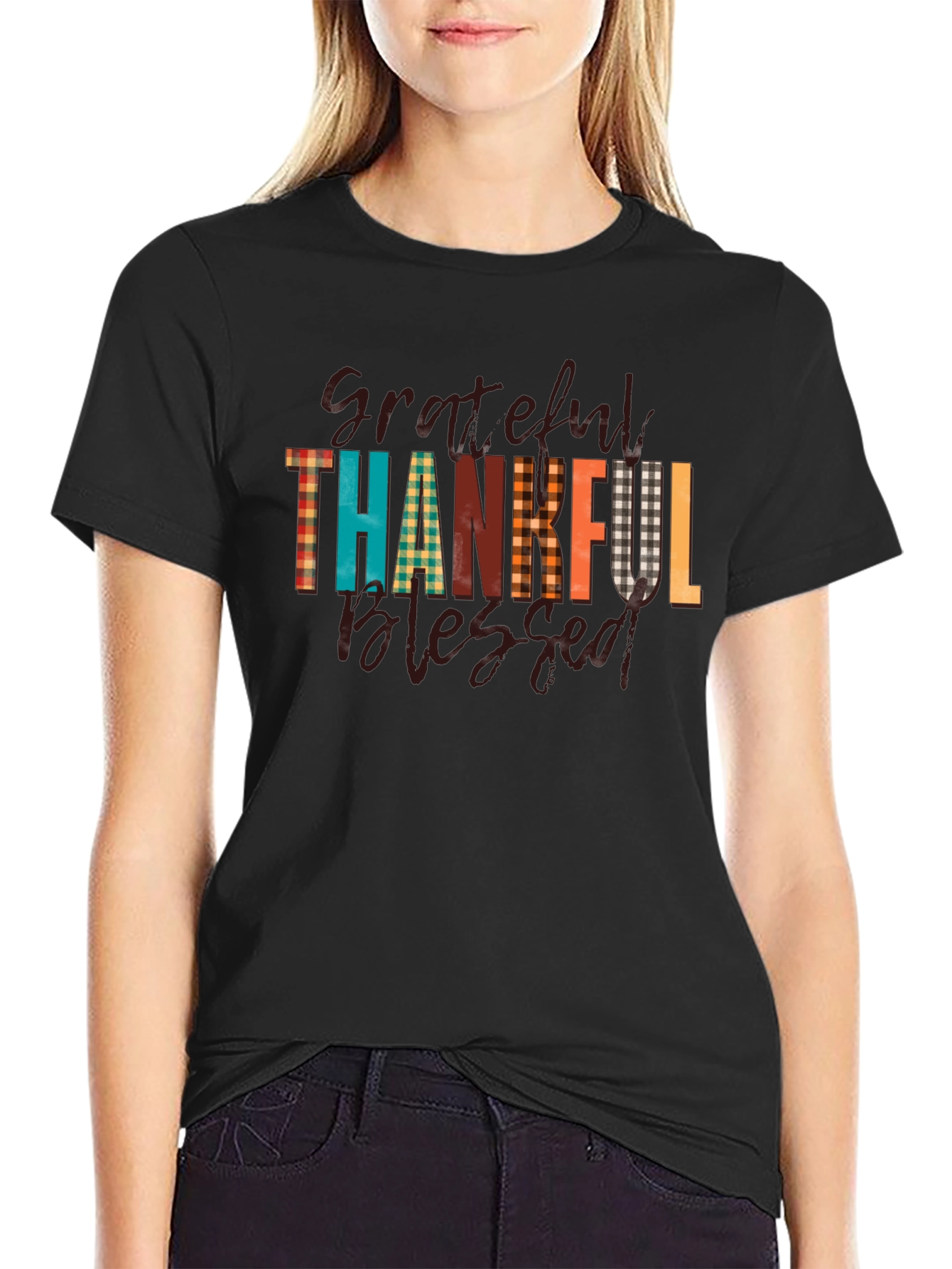 Grateful Thankful Blessed T-Shirt - Fall Vibes
