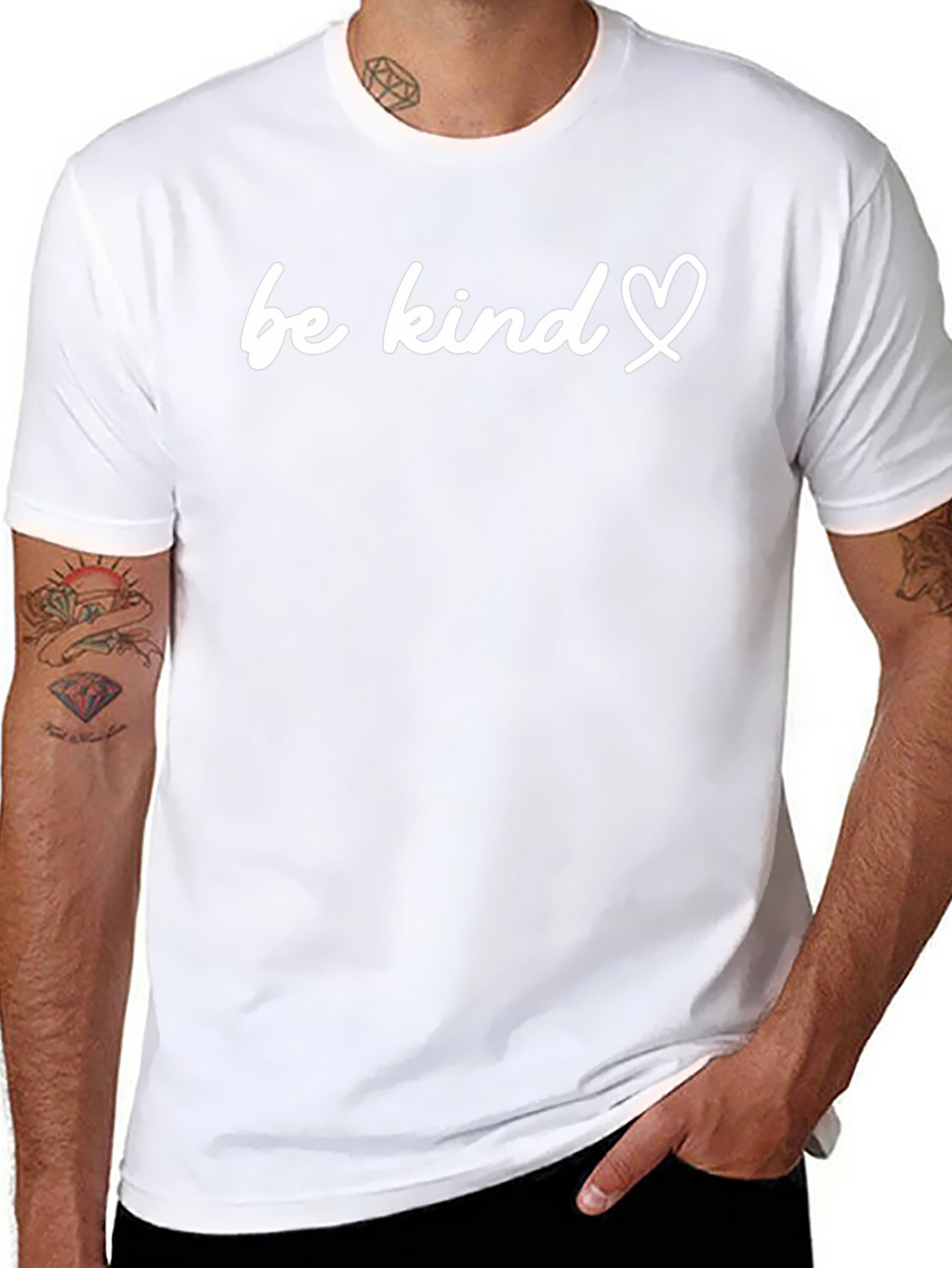 Be Kind Heart Graphic Tee - Black Casual Shirt