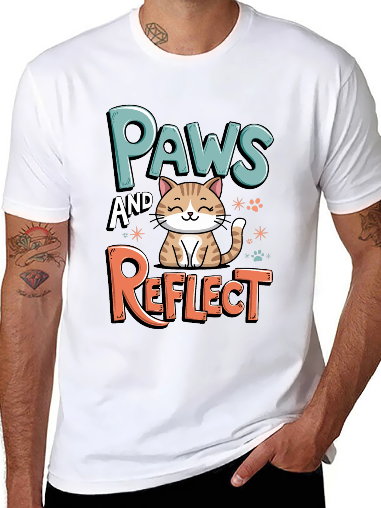 Paws and Reflect Graphic T-Shirt