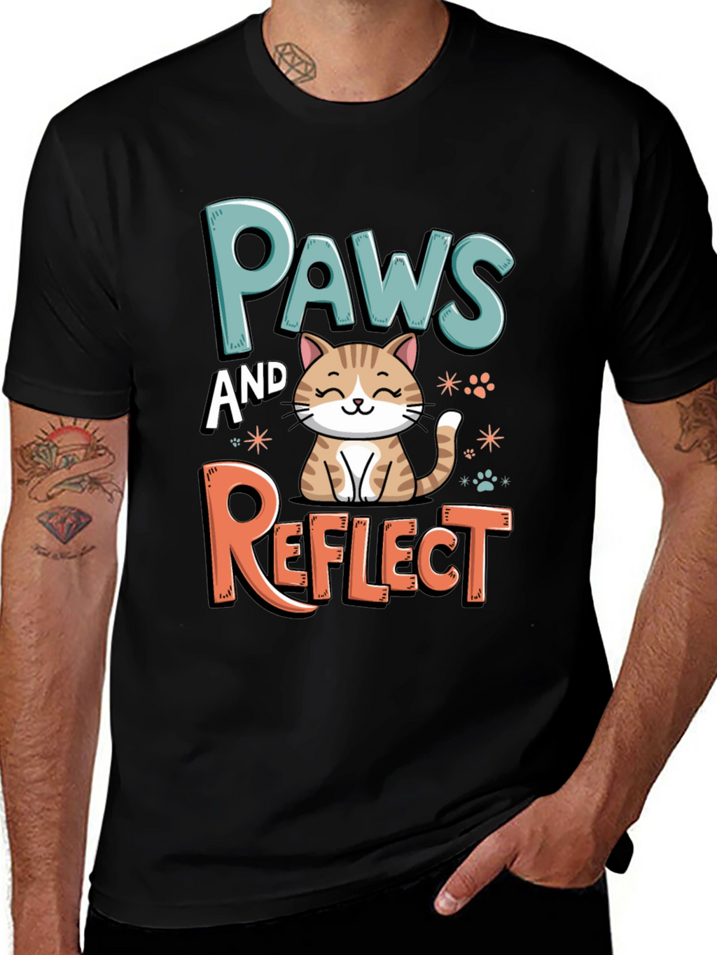 Paws and Reflect Graphic T-Shirt