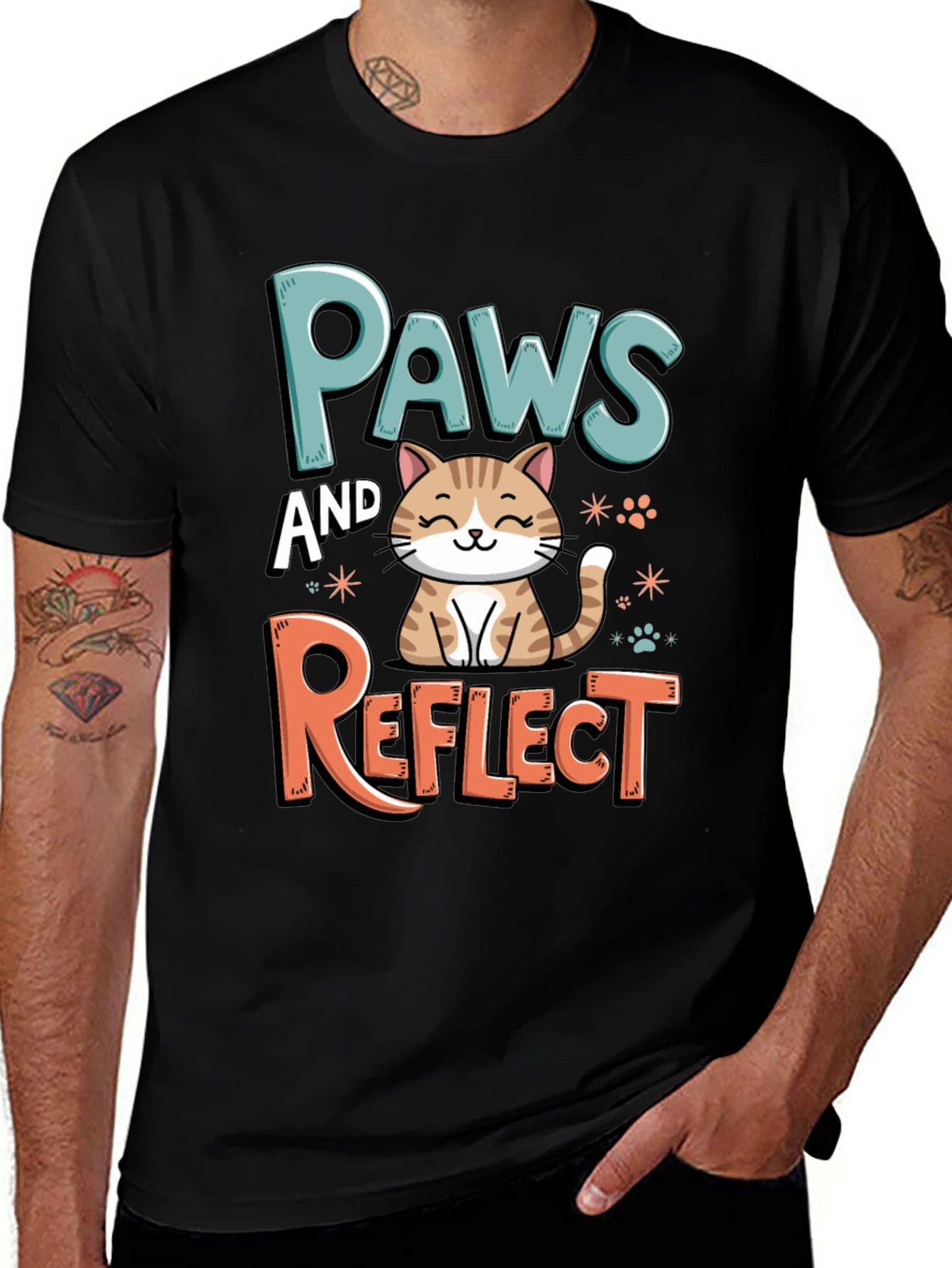 Paws and Reflect Graphic T-Shirt