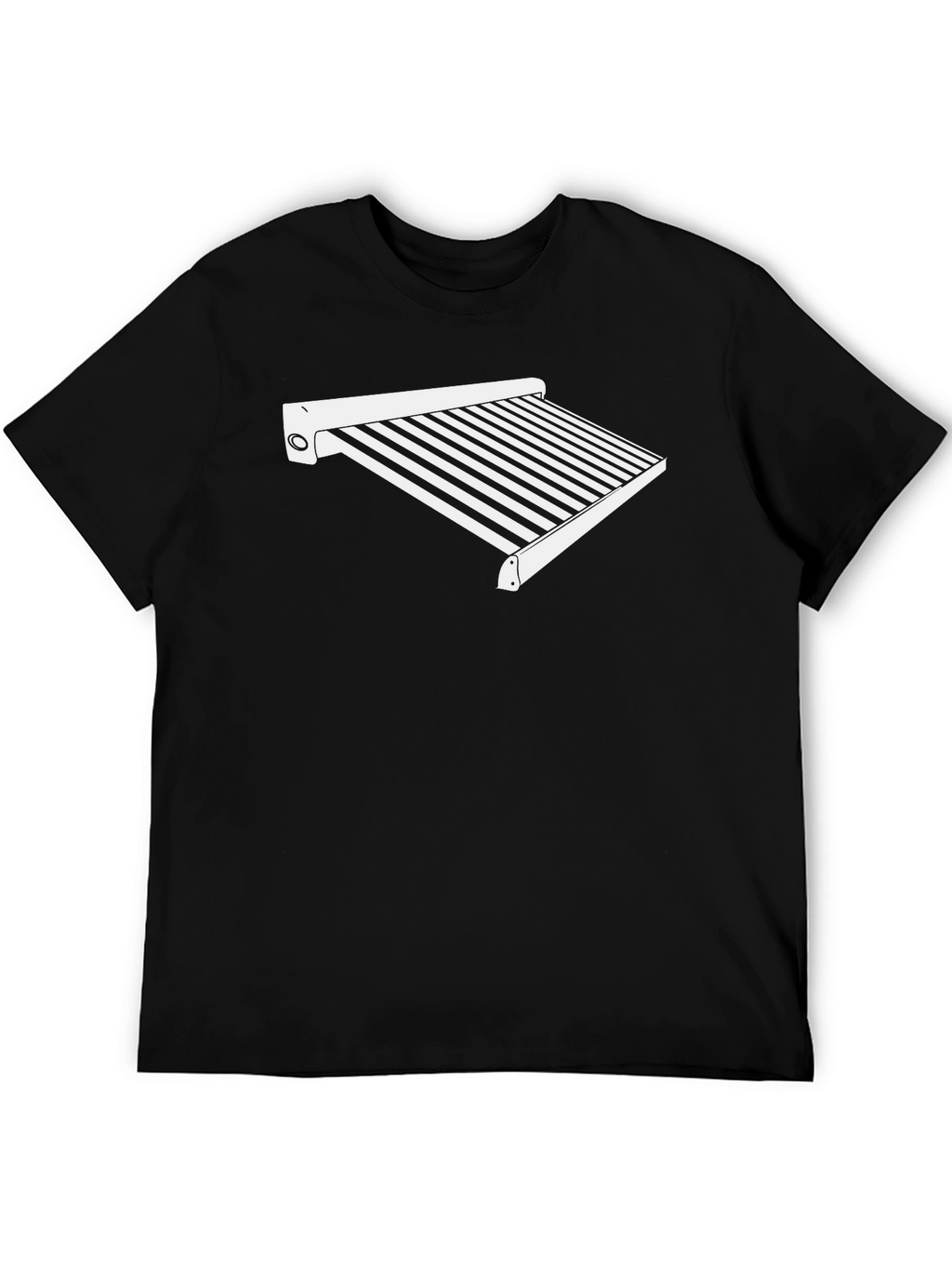 Striped Awning Graphic Tee - Black