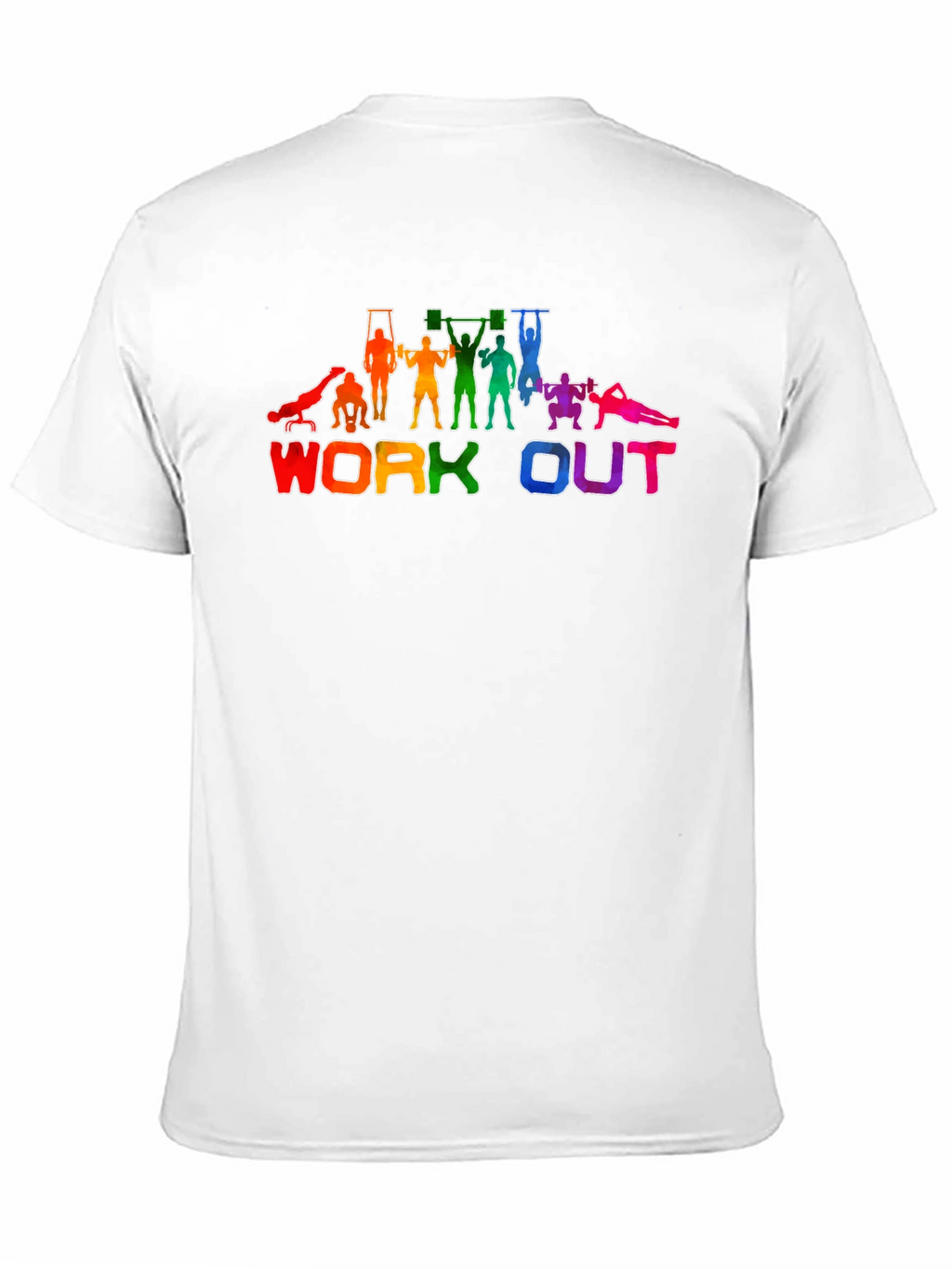 Rainbow Workout Graphic T-Shirt - Gym Lover Tee