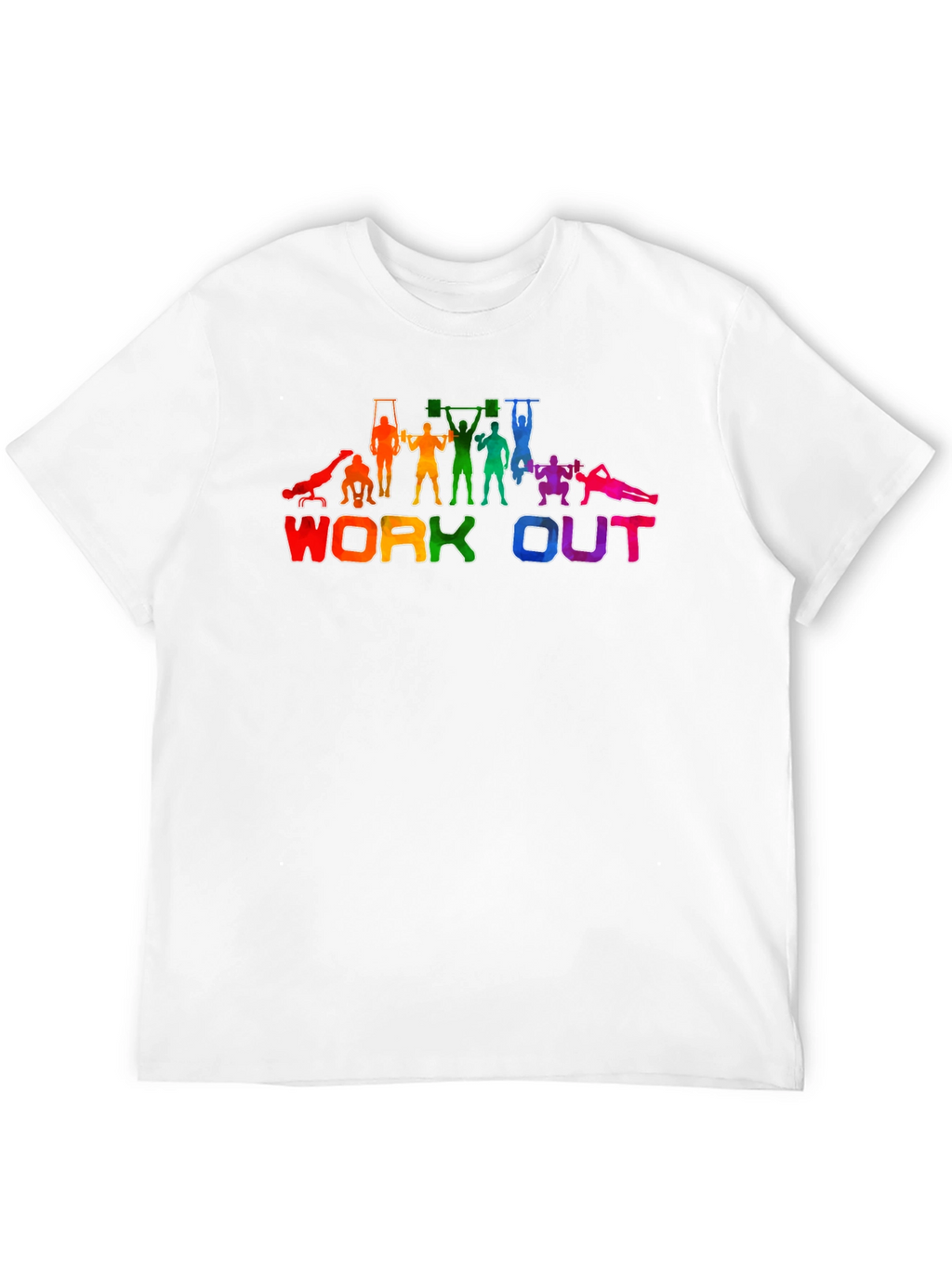 Rainbow Workout Graphic T-Shirt - Gym Lover Tee