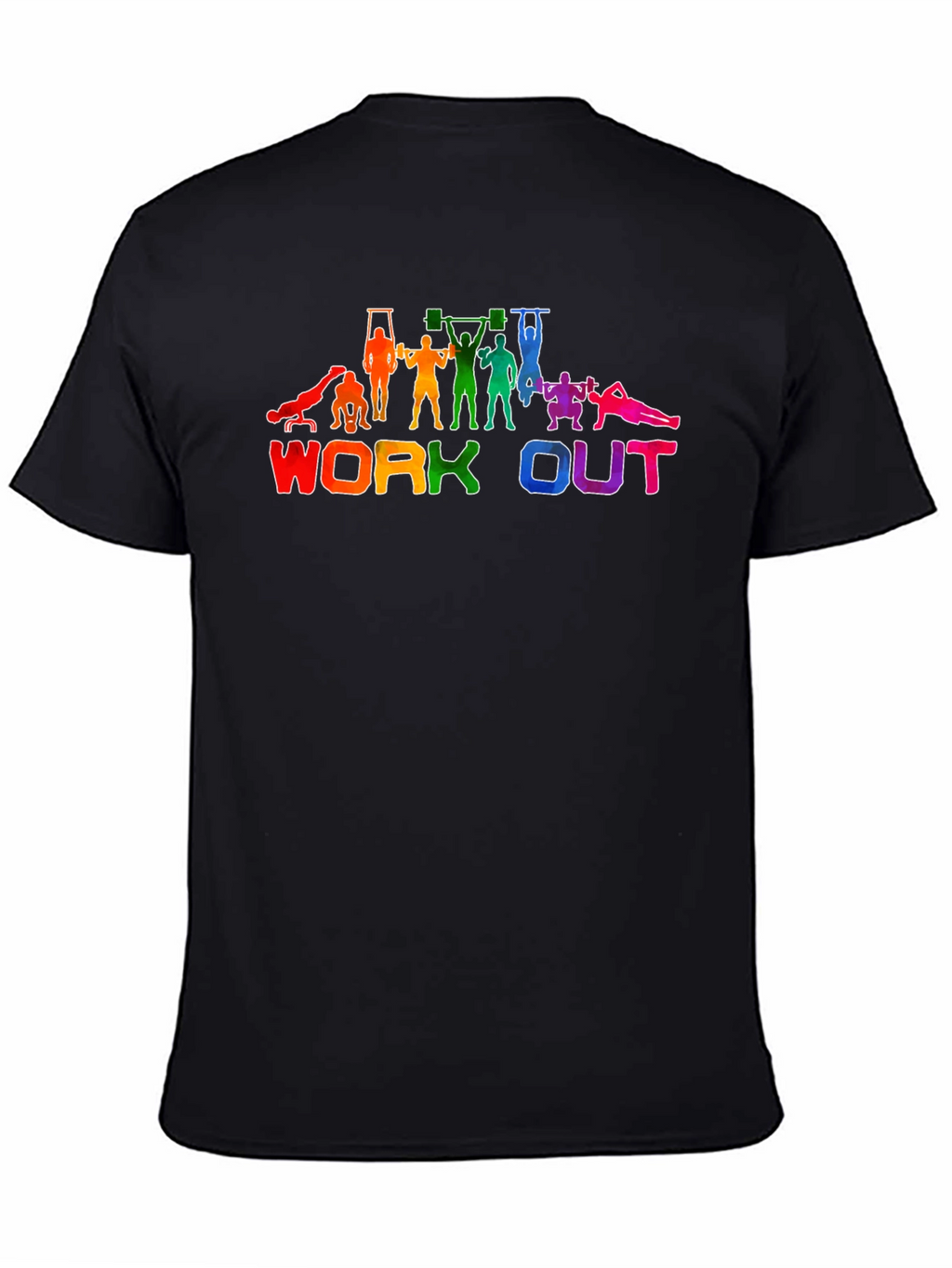 Rainbow Workout Graphic T-Shirt - Gym Lover Tee
