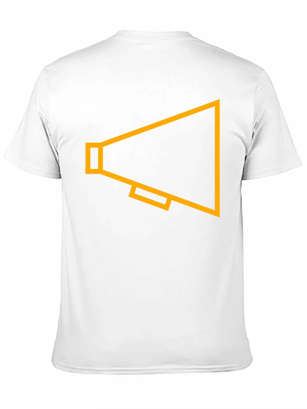 Black T-Shirt with Gold Megaphone Graphic