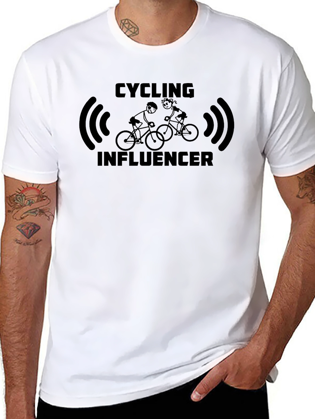 Cycling Influencer Black T-Shirt