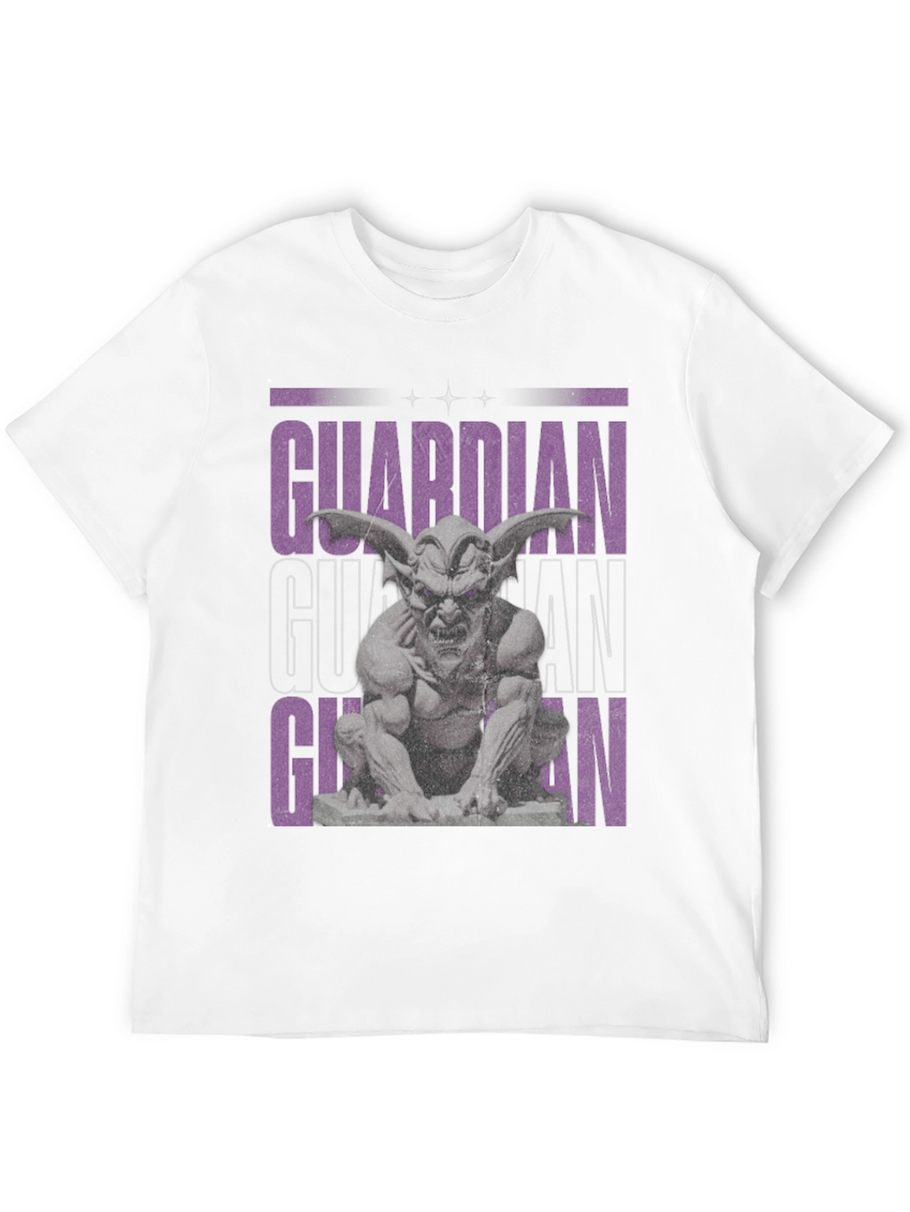 Guardian Gargoyle Graphic Tee - Black Cotton