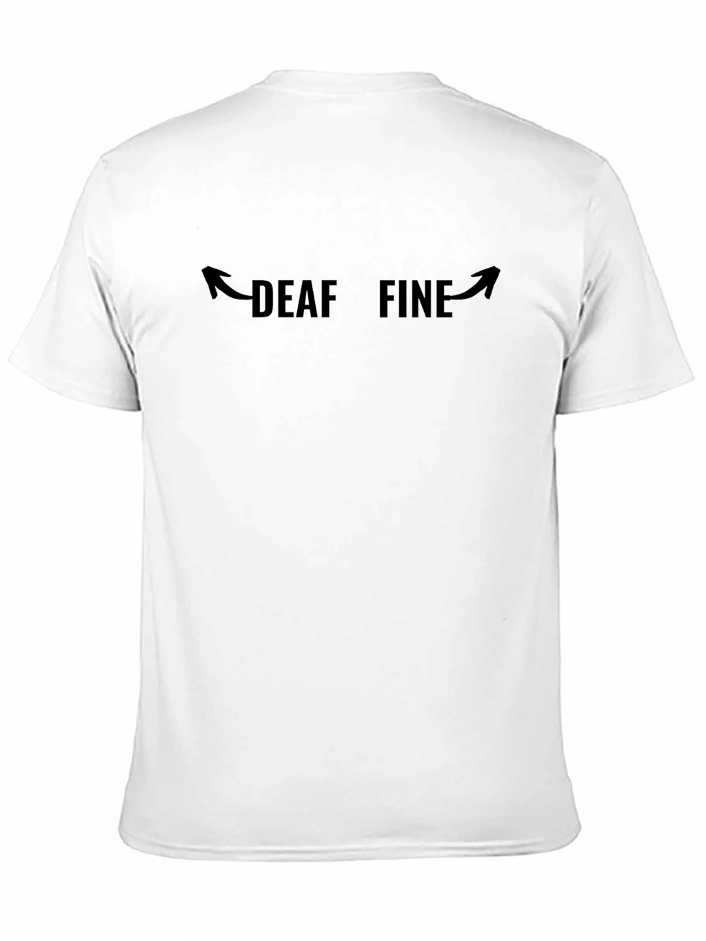 Deaf Fine Graphic Tee - Black Cotton Comfort