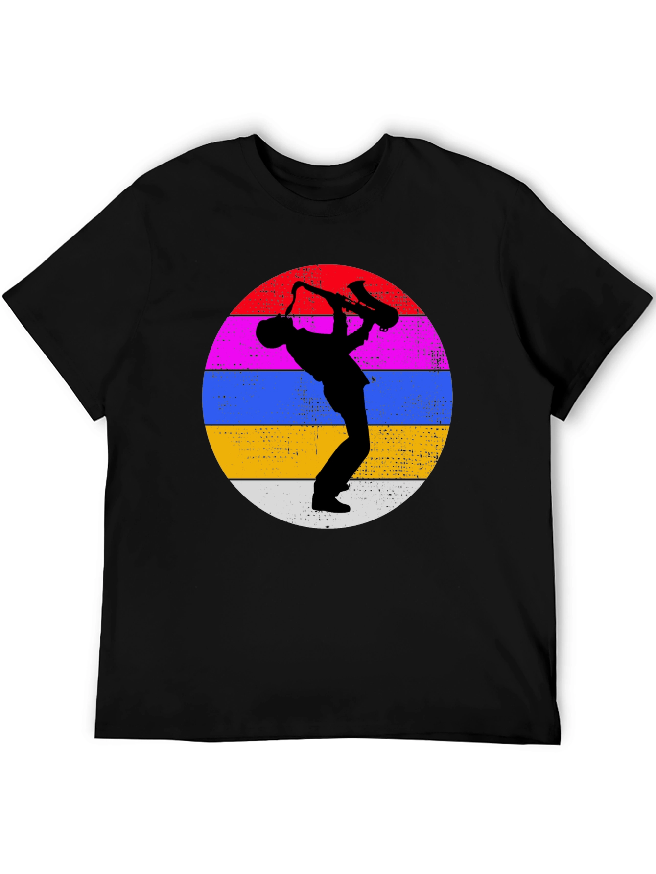 Retro Saxophone Player Graphic Tee - Cool Musician T-Shirt