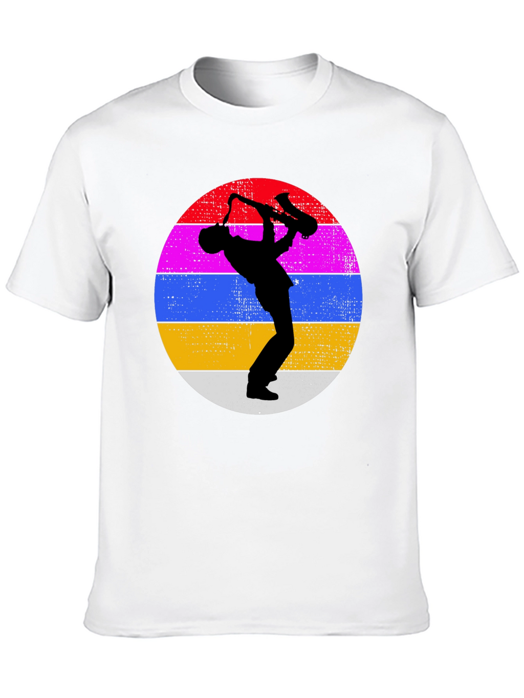 Retro Saxophone Player Graphic Tee - Cool Musician T-Shirt