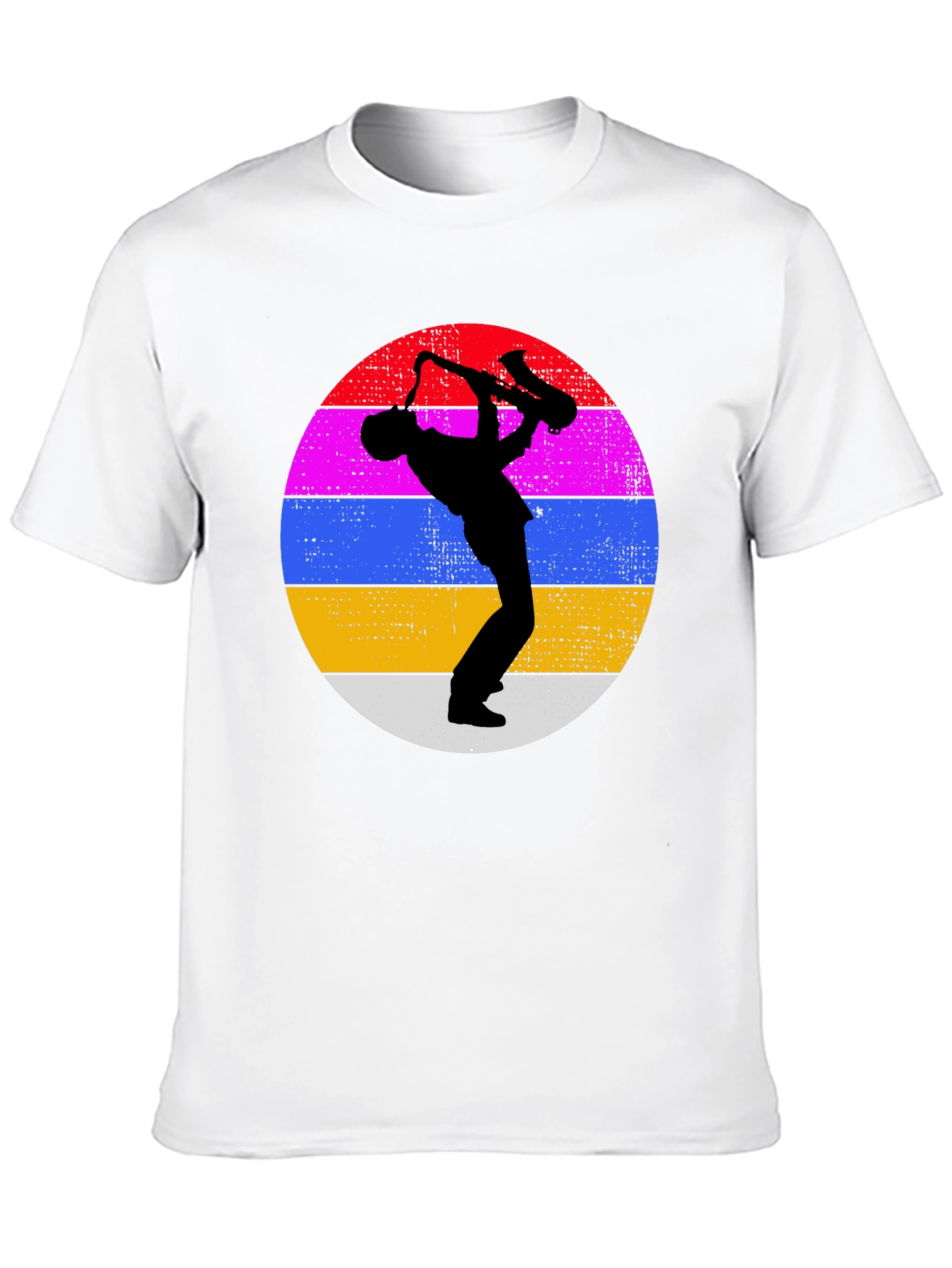 Retro Saxophone Player Graphic Tee - Cool Musician T-Shirt