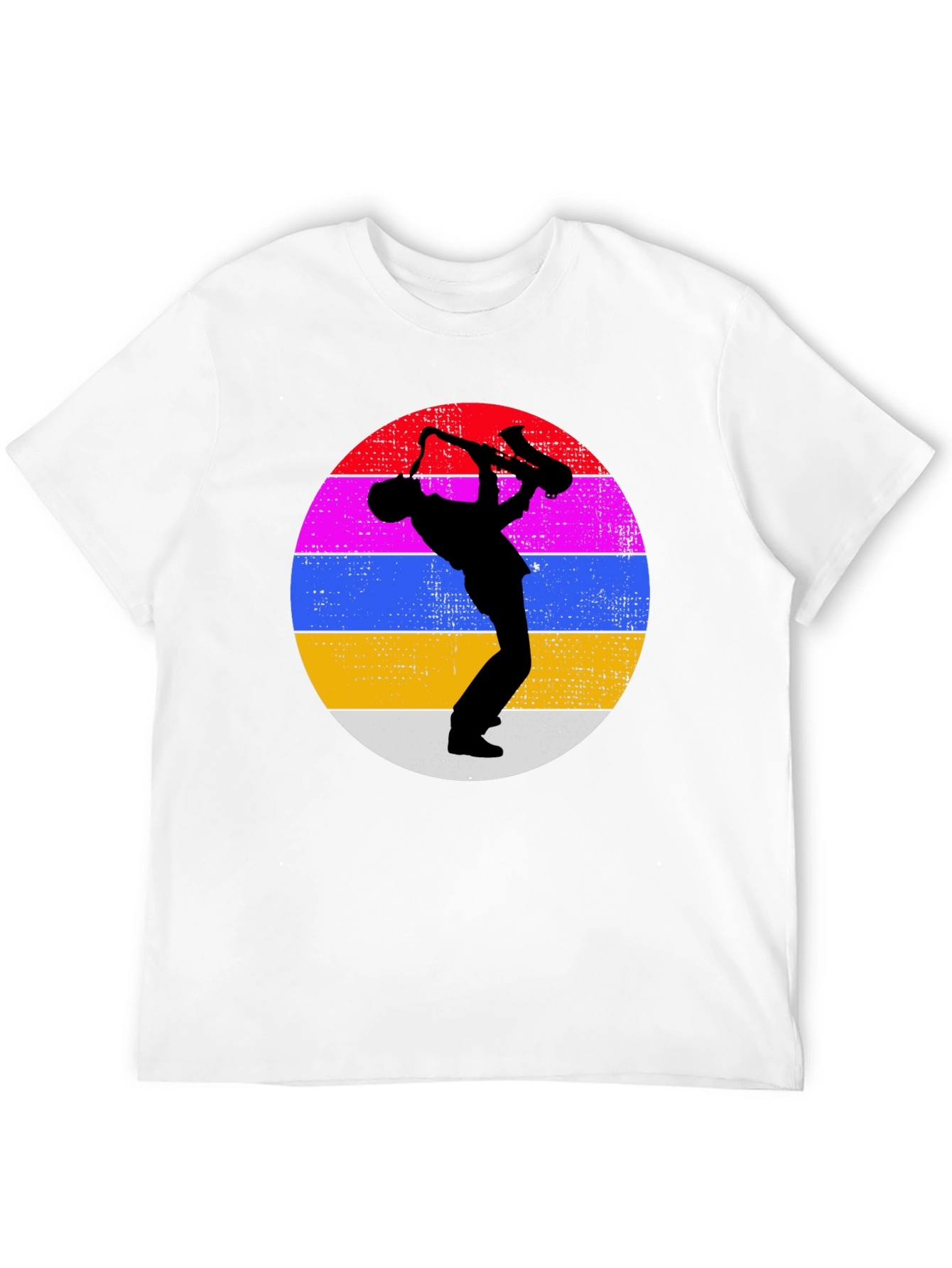 Retro Saxophone Player Graphic Tee - Cool Musician T-Shirt