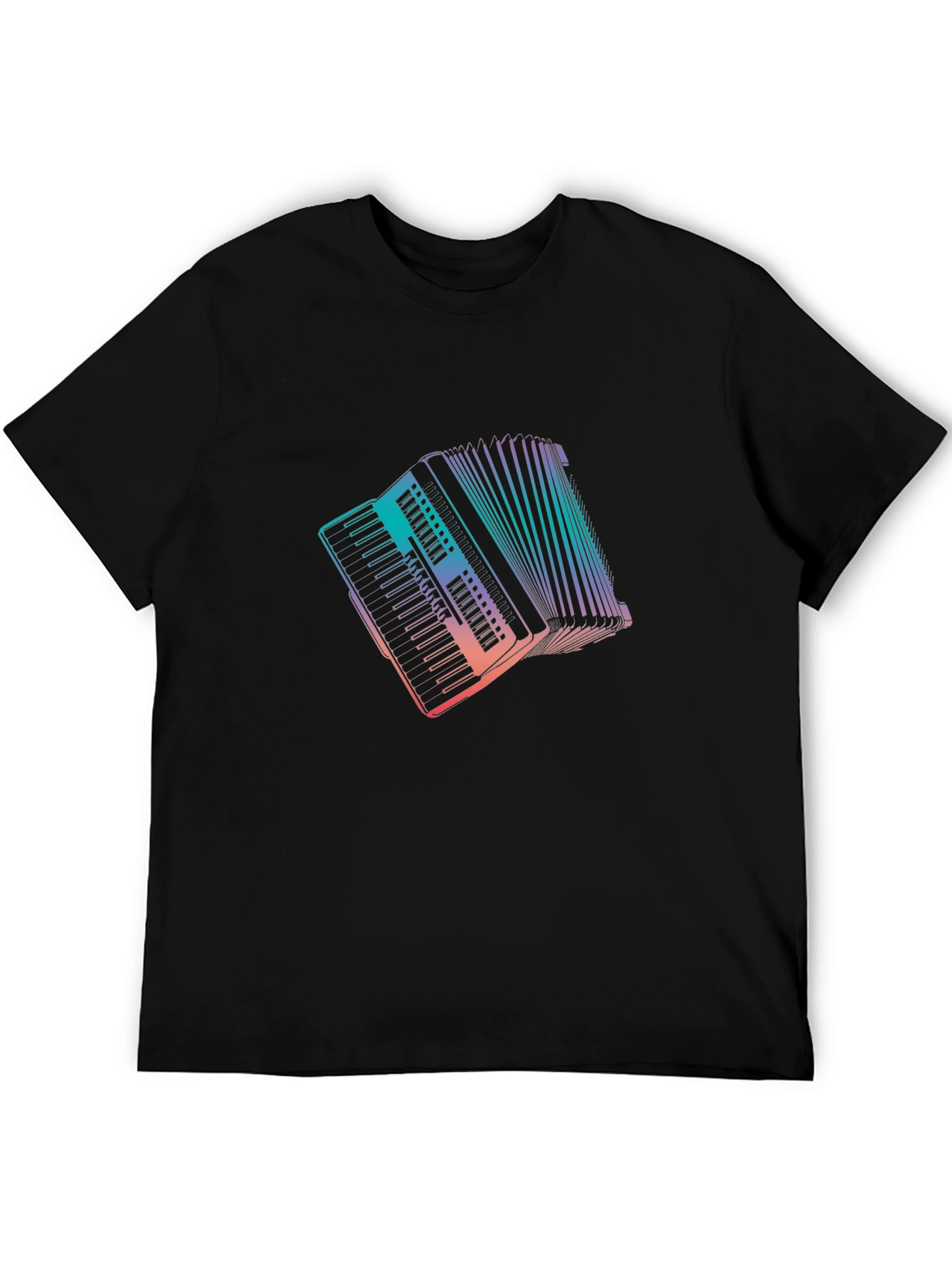 Accordion Graphic Tee - Retro Musical Instrument T-Shirt