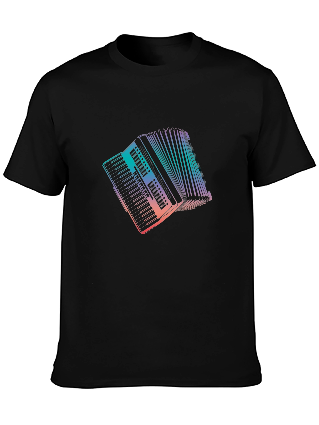 Accordion Graphic Tee - Retro Musical Instrument T-Shirt